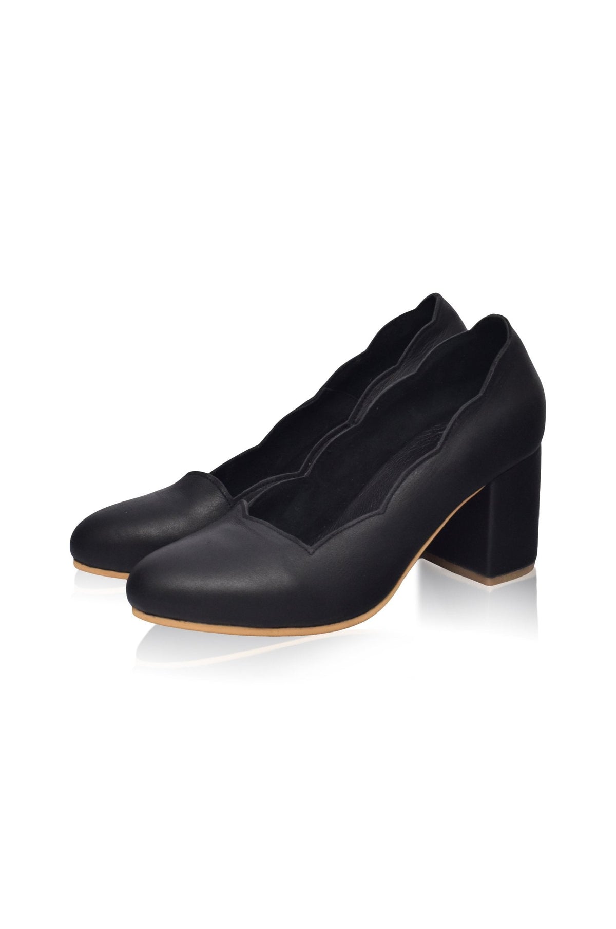 Alia Classic Leather Heels (Sz. 4 & 10.5)-1