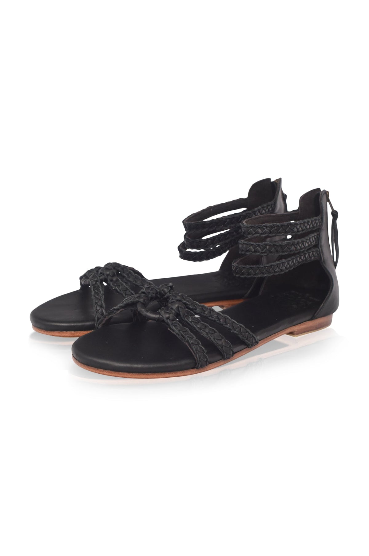 All Aboard Braided Leather Sandals-3