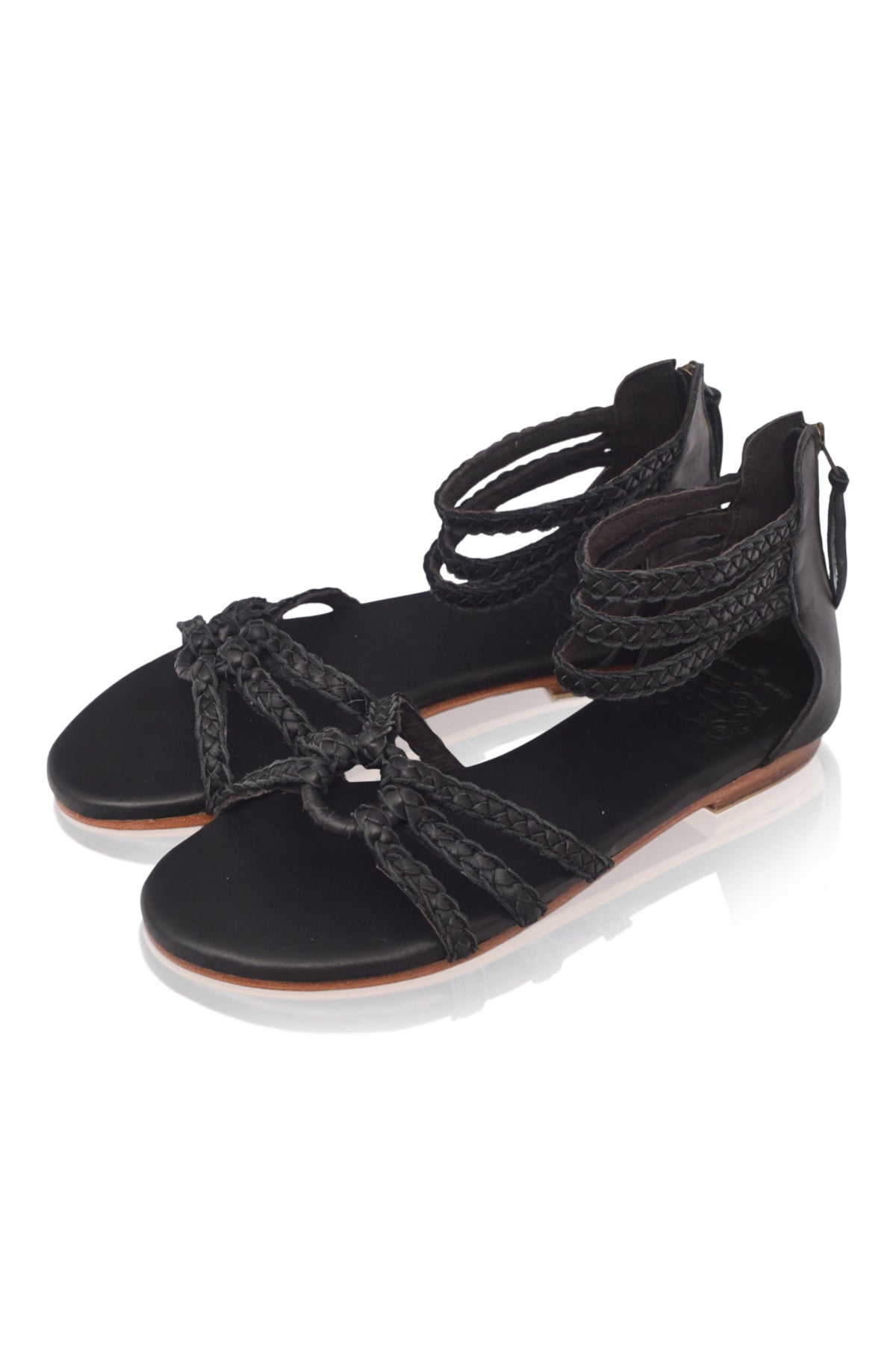 All Aboard Braided Leather Sandals-2