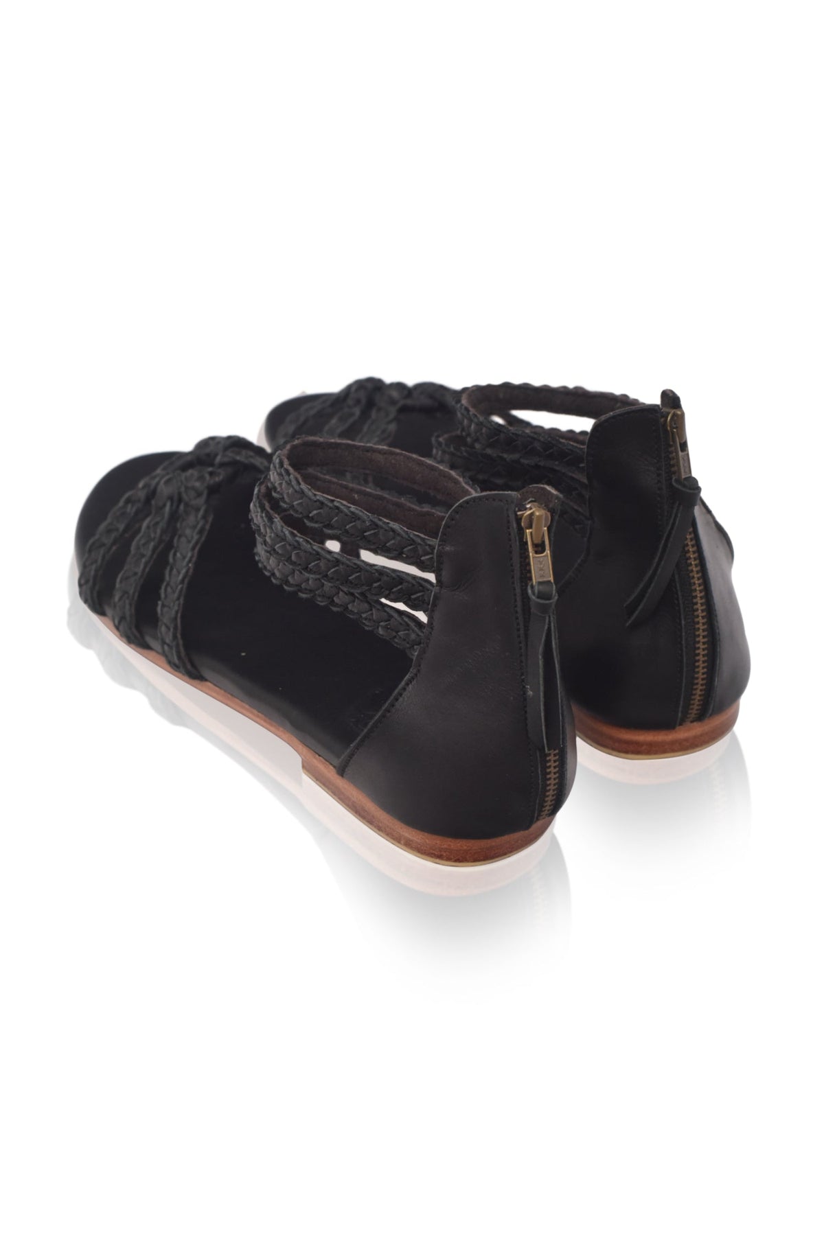 All Aboard Braided Leather Sandals-4