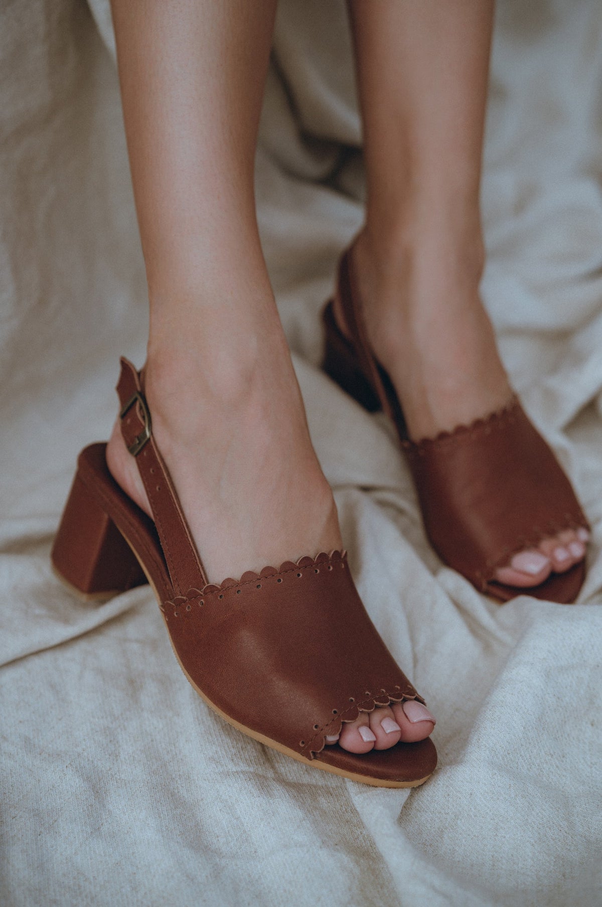 Amber Low Heel Sandals (Sz. 4)-0