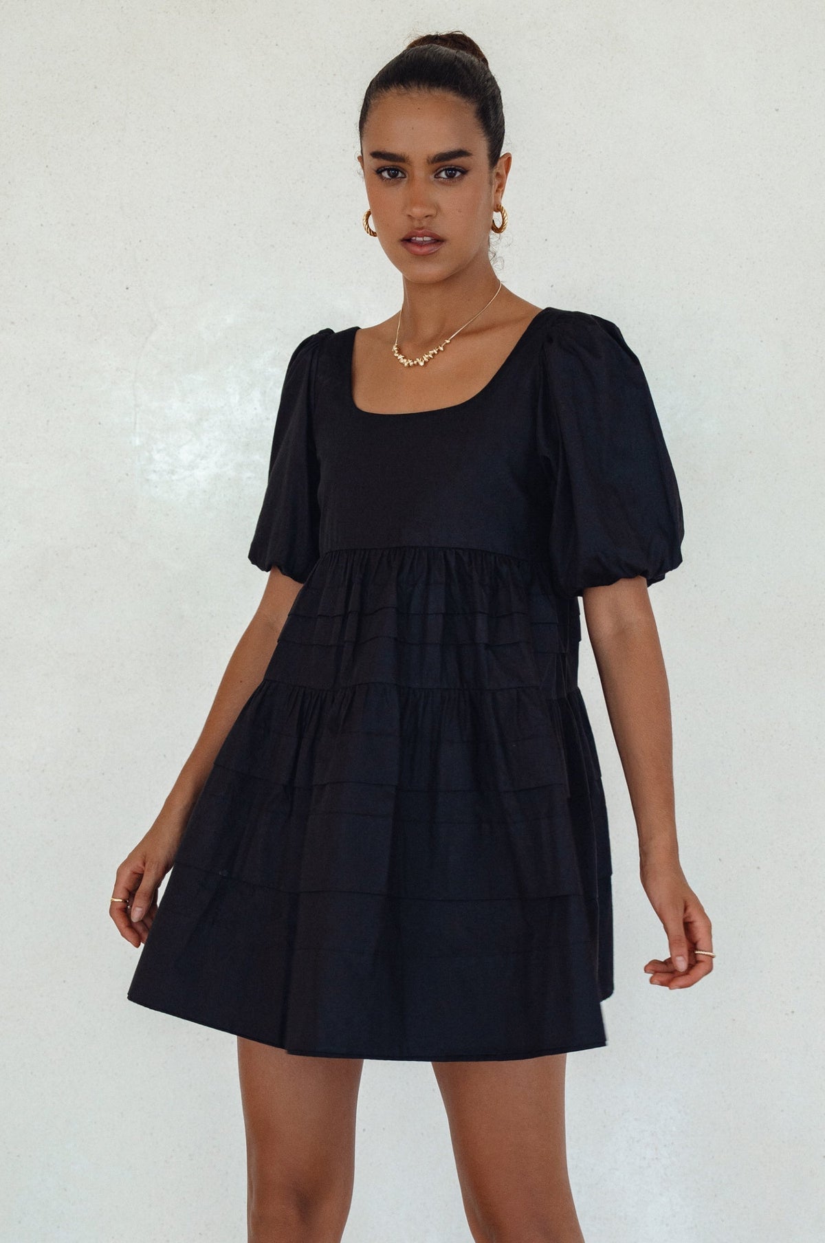 Andrea Babydoll Cotton Mini Dress (Sale)-8
