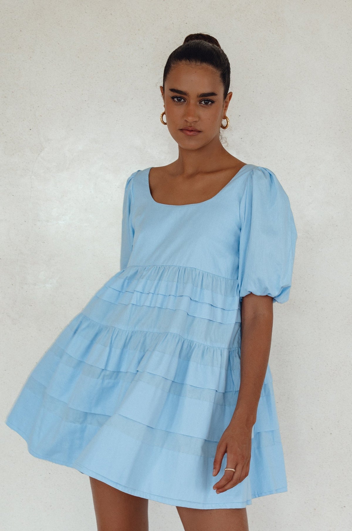 Andrea Babydoll Cotton Mini Dress (Sale)-2