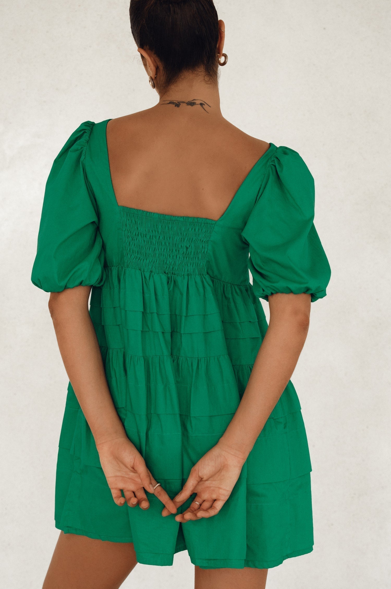 Andrea Babydoll Cotton Mini Dress (Sale)-1