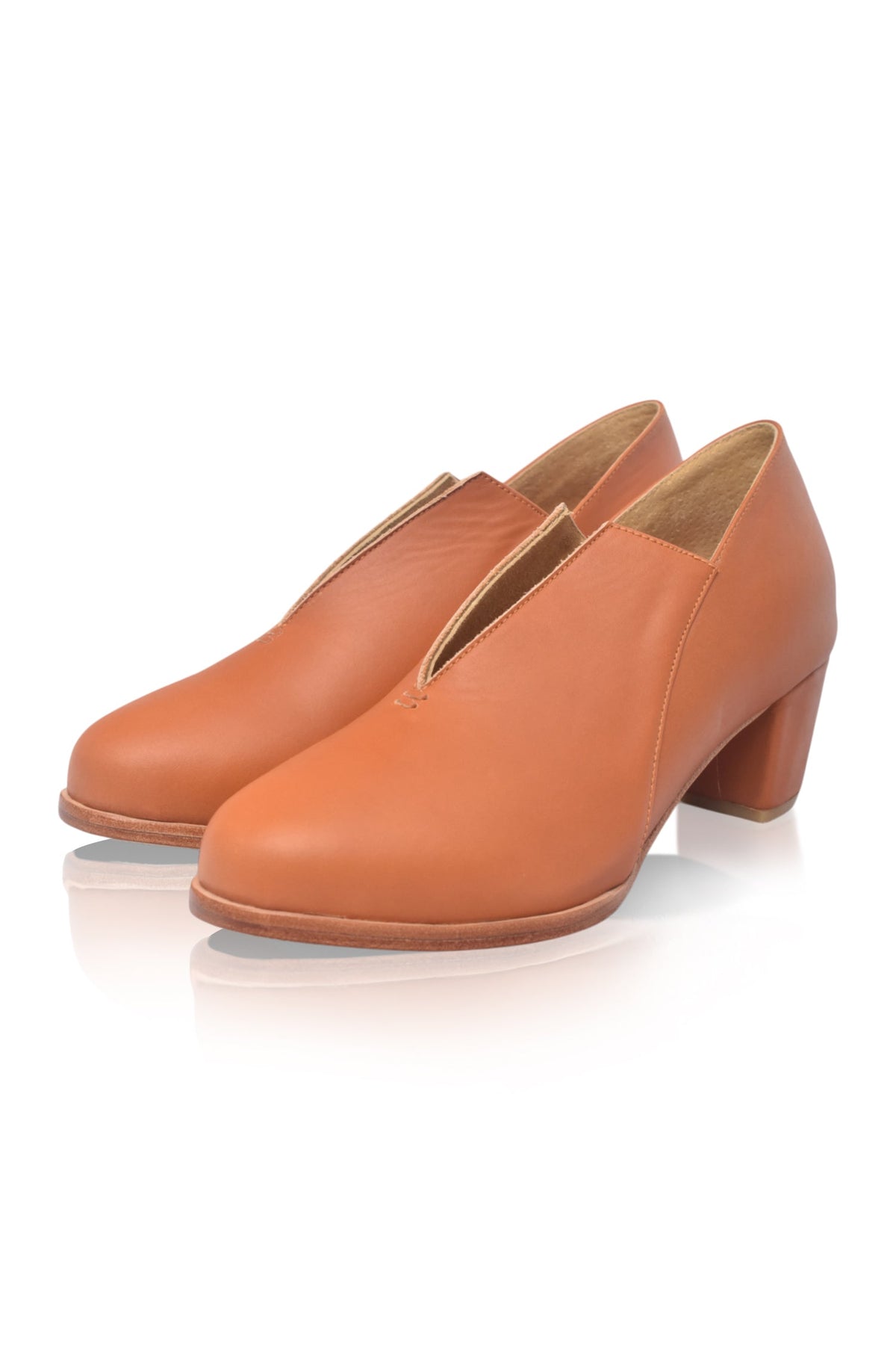 Ange Leather Booties 5 cm Heel (Sz. 11)-1