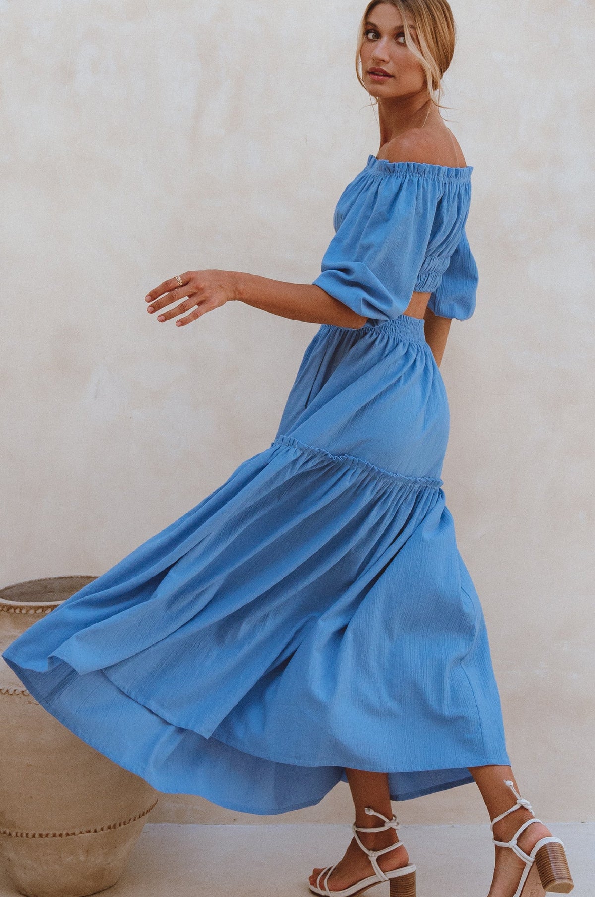 Annabelle Boho Linen Maxi Skirt-2