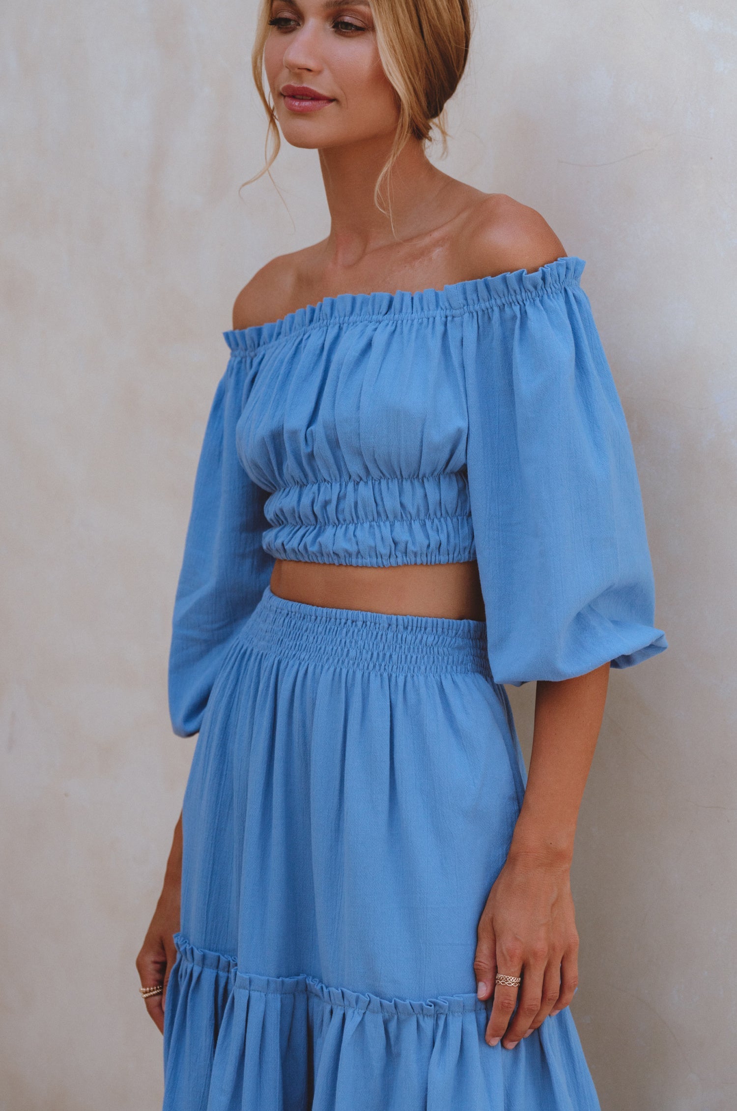 Annabelle Boho Linen Maxi Skirt-3