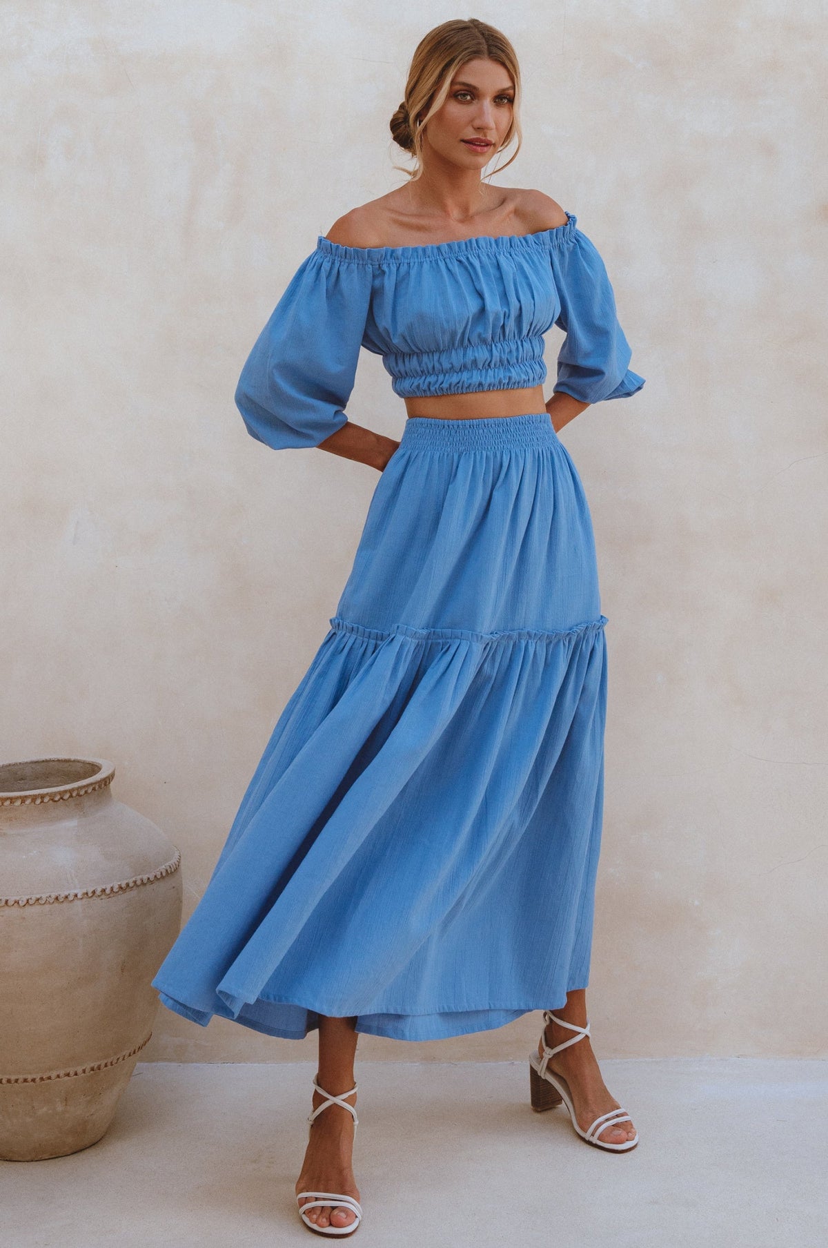 Annabelle Linen Cropped Top-4