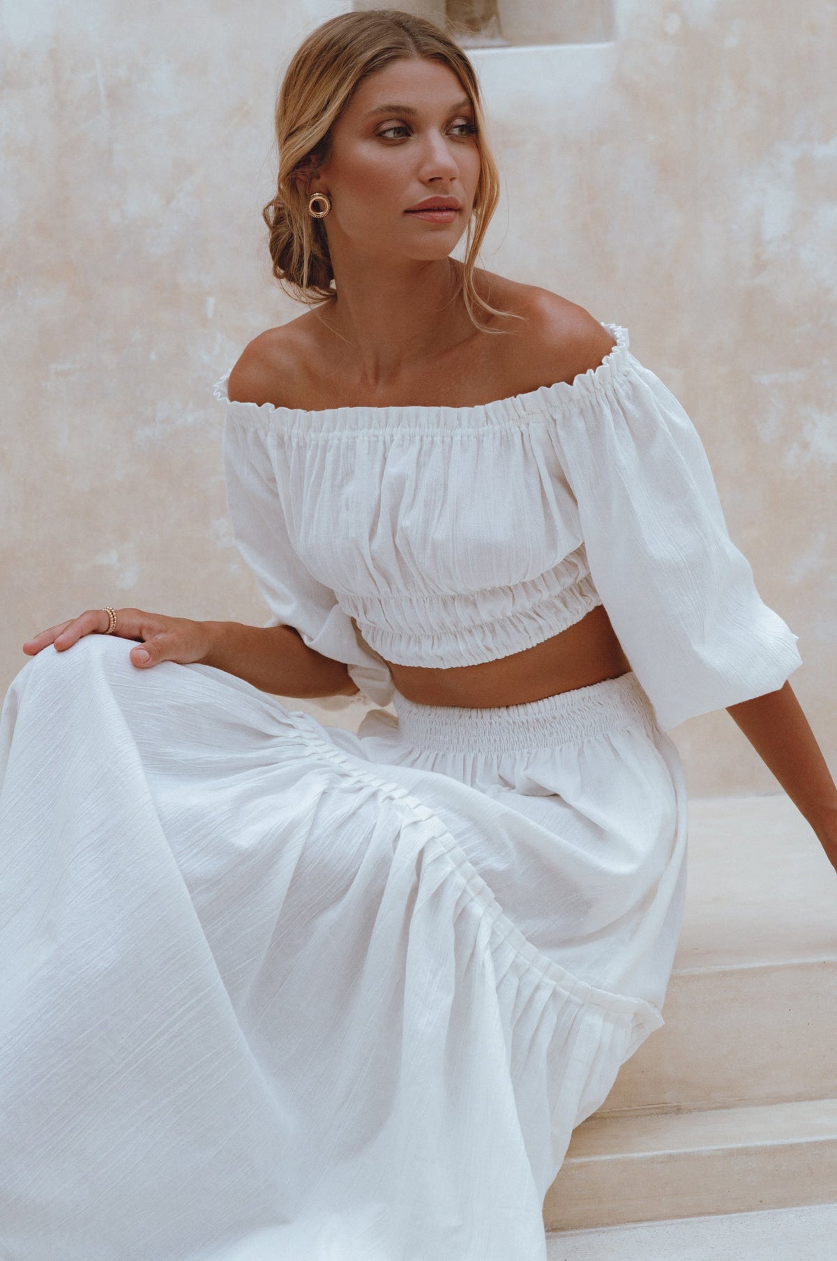 Annabelle Linen Cropped Top-2