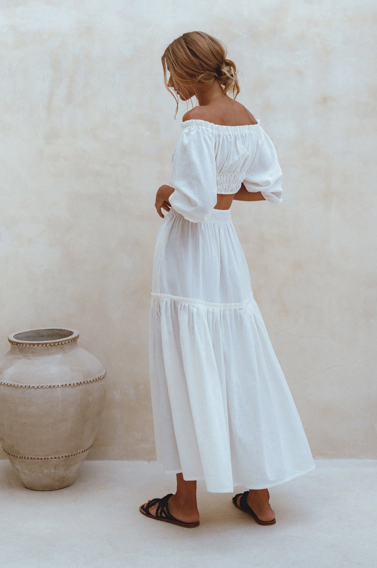 Annabelle Boho Linen Maxi Skirt-2