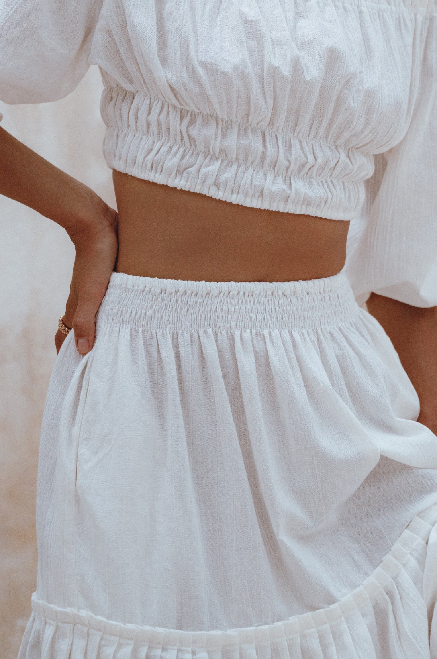 Annabelle Boho Linen Maxi Skirt-4