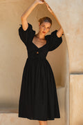 Atrani Puff Sleeve Dress-0