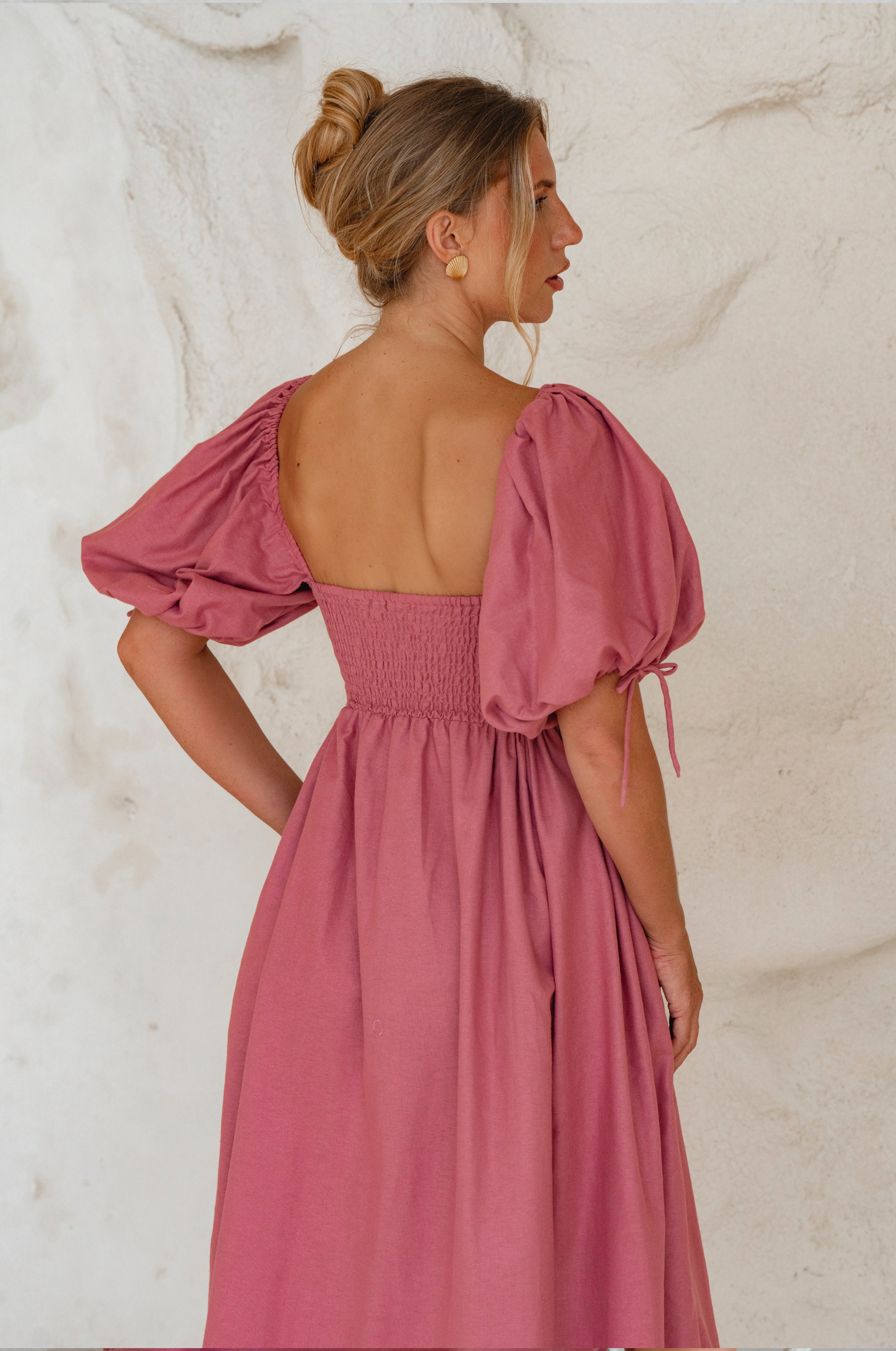 Atrani Puff Sleeve Dress-4