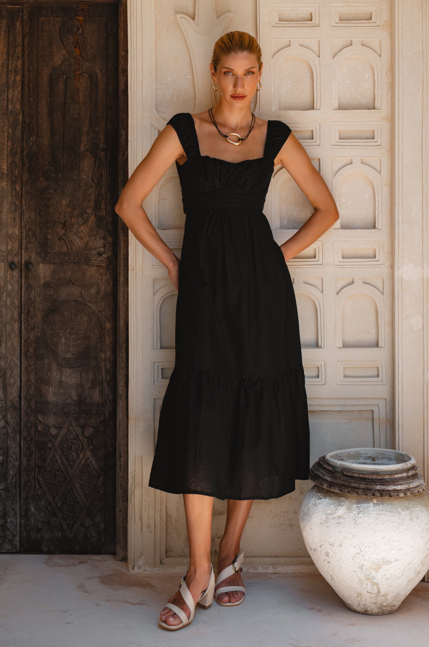 Augusta  Midi Linen Dress-1