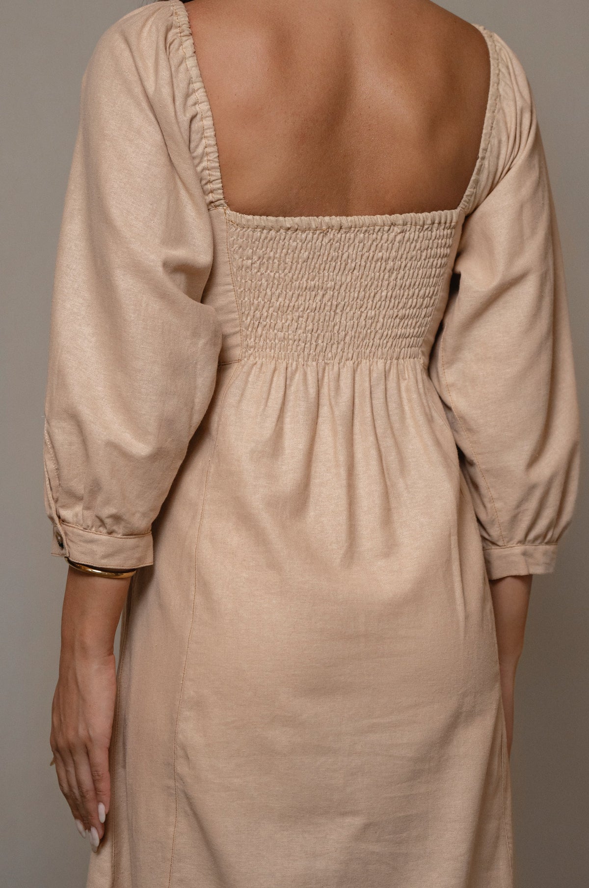 Avignon Button Down Long Sleeve Dress-3