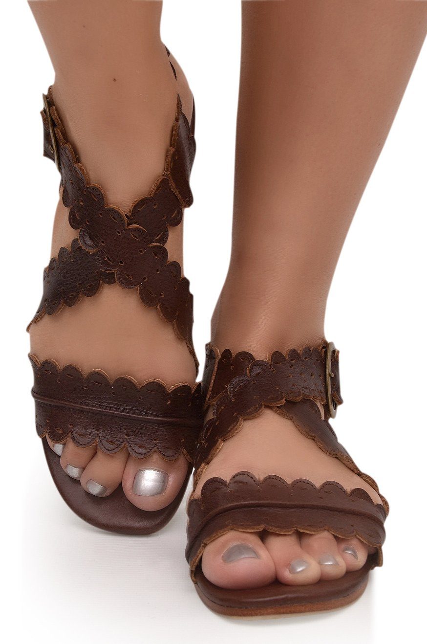 Mermaid Scalloped Flat Sandals-1