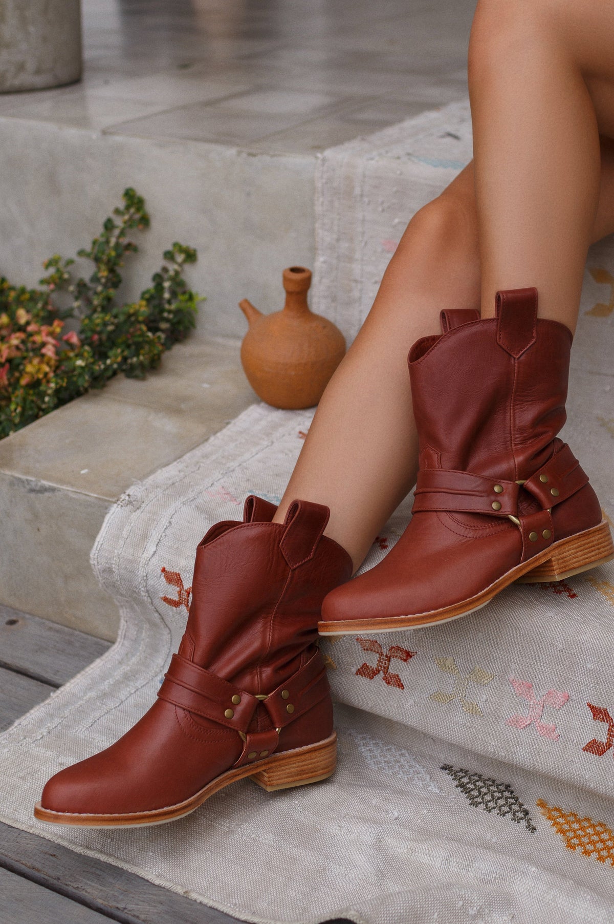 Cali Pull-On Leather Boots-0