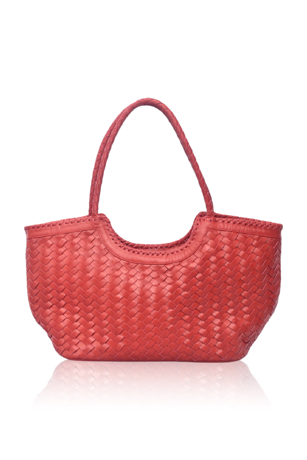 Bellagio Woven Leather Tote Bag-1