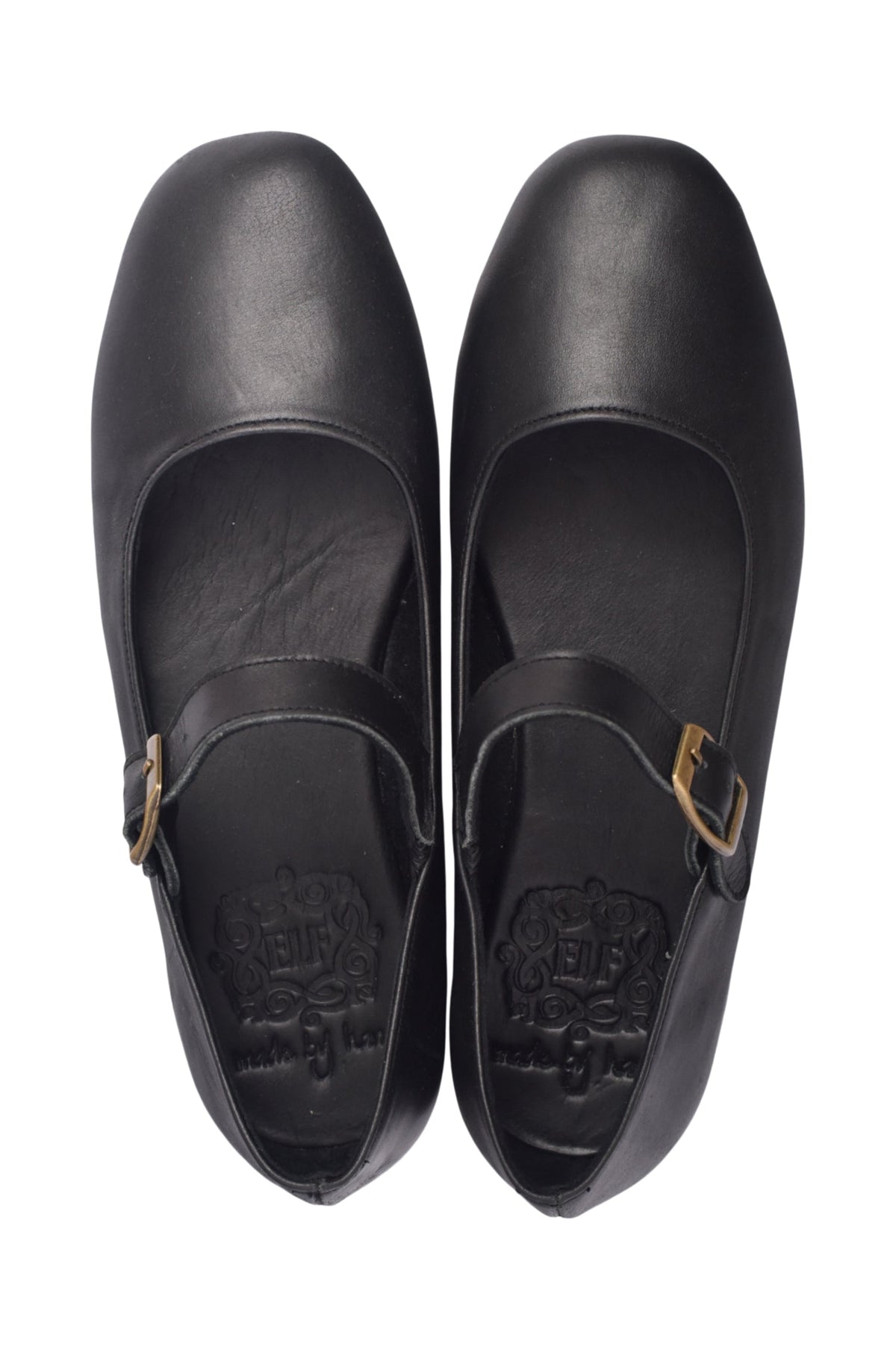 Belle Rose Mary Jane Leather Flats-3