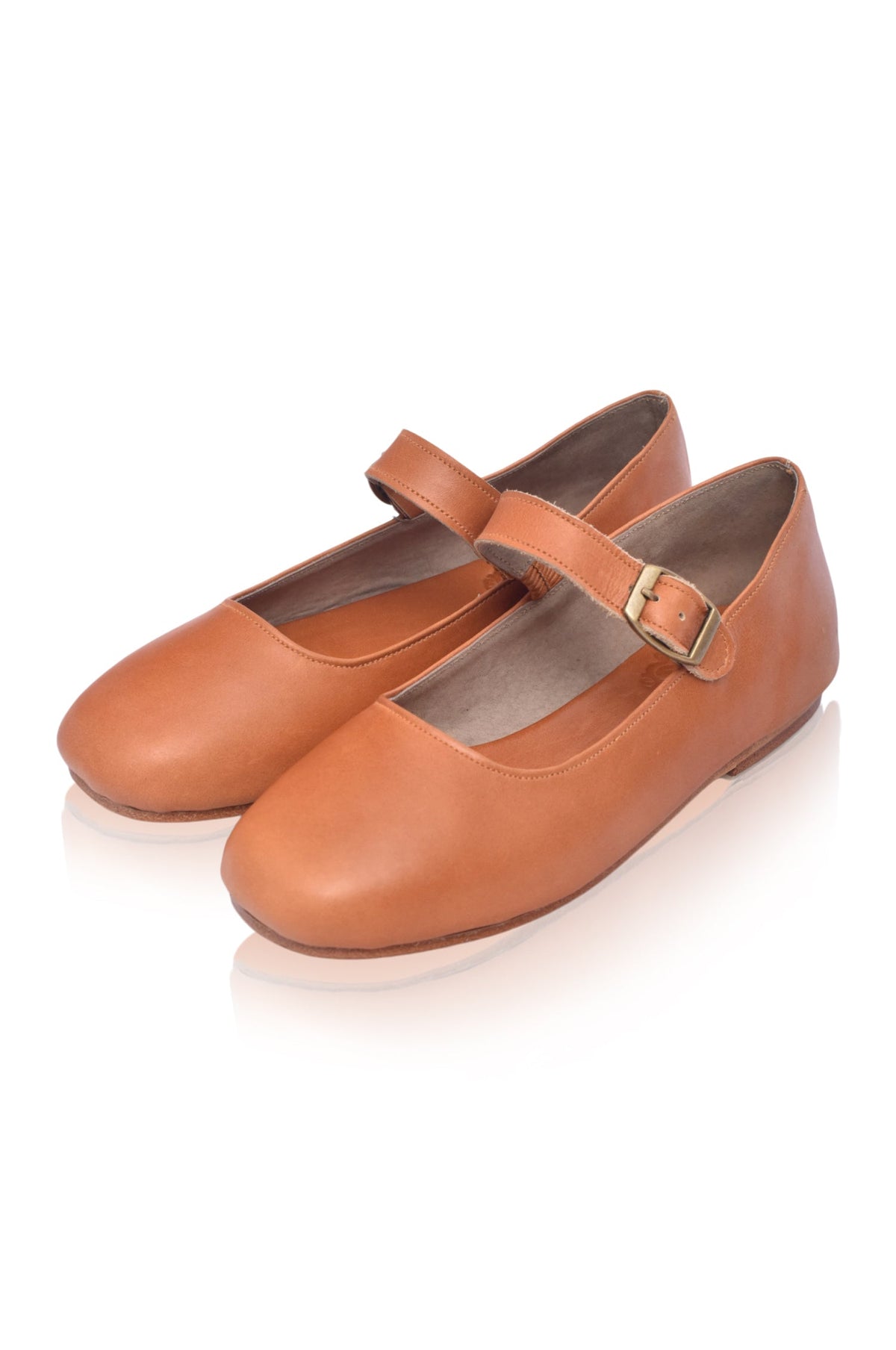 Belle Rose Mary Jane Leather Flats-2