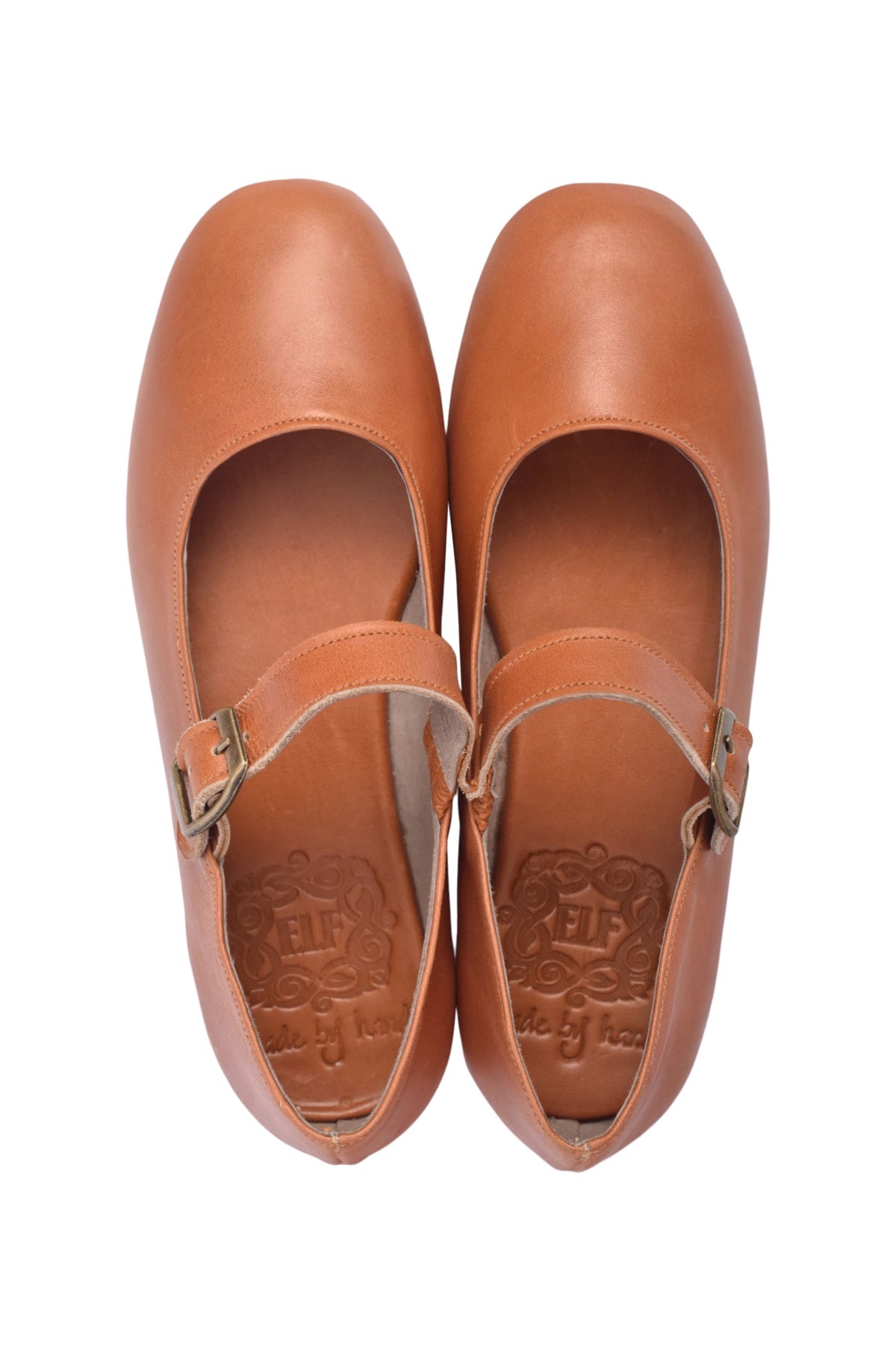 Belle Rose Mary Jane Leather Flats-3