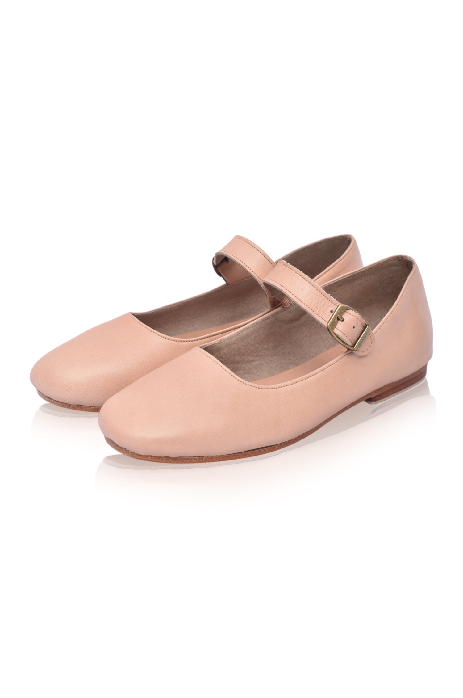 Belle Rose Mary Jane Leather Flats-2