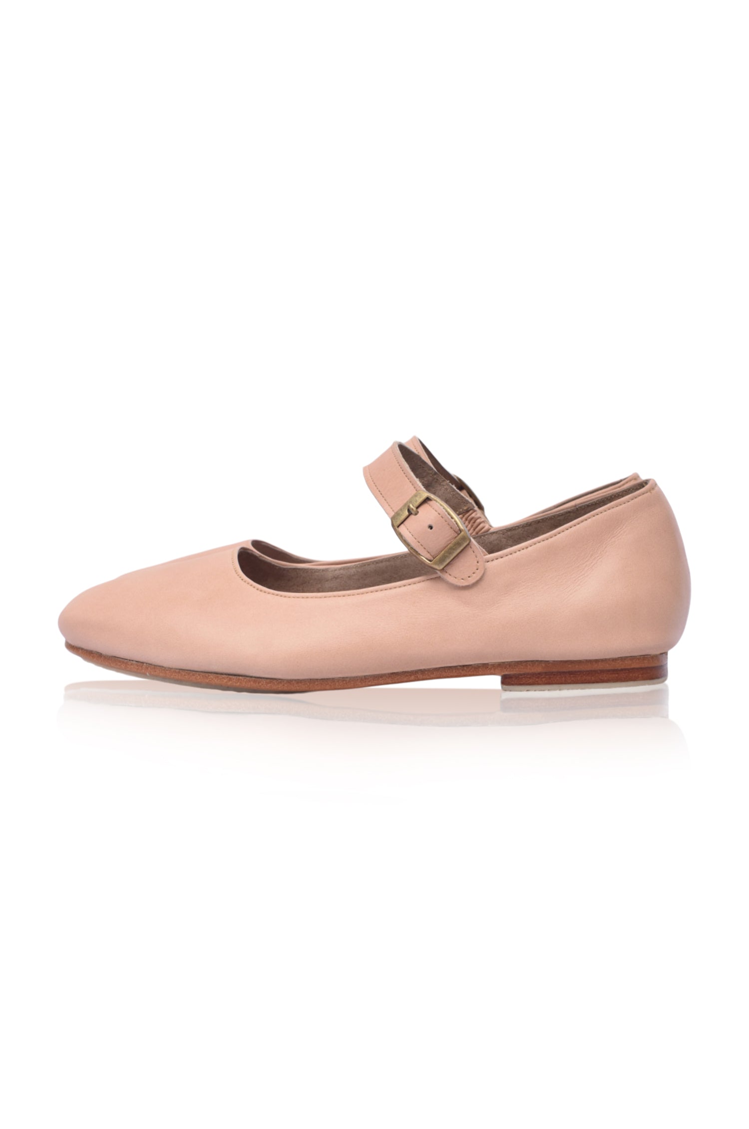 Belle Rose Mary Jane Leather Flats-5