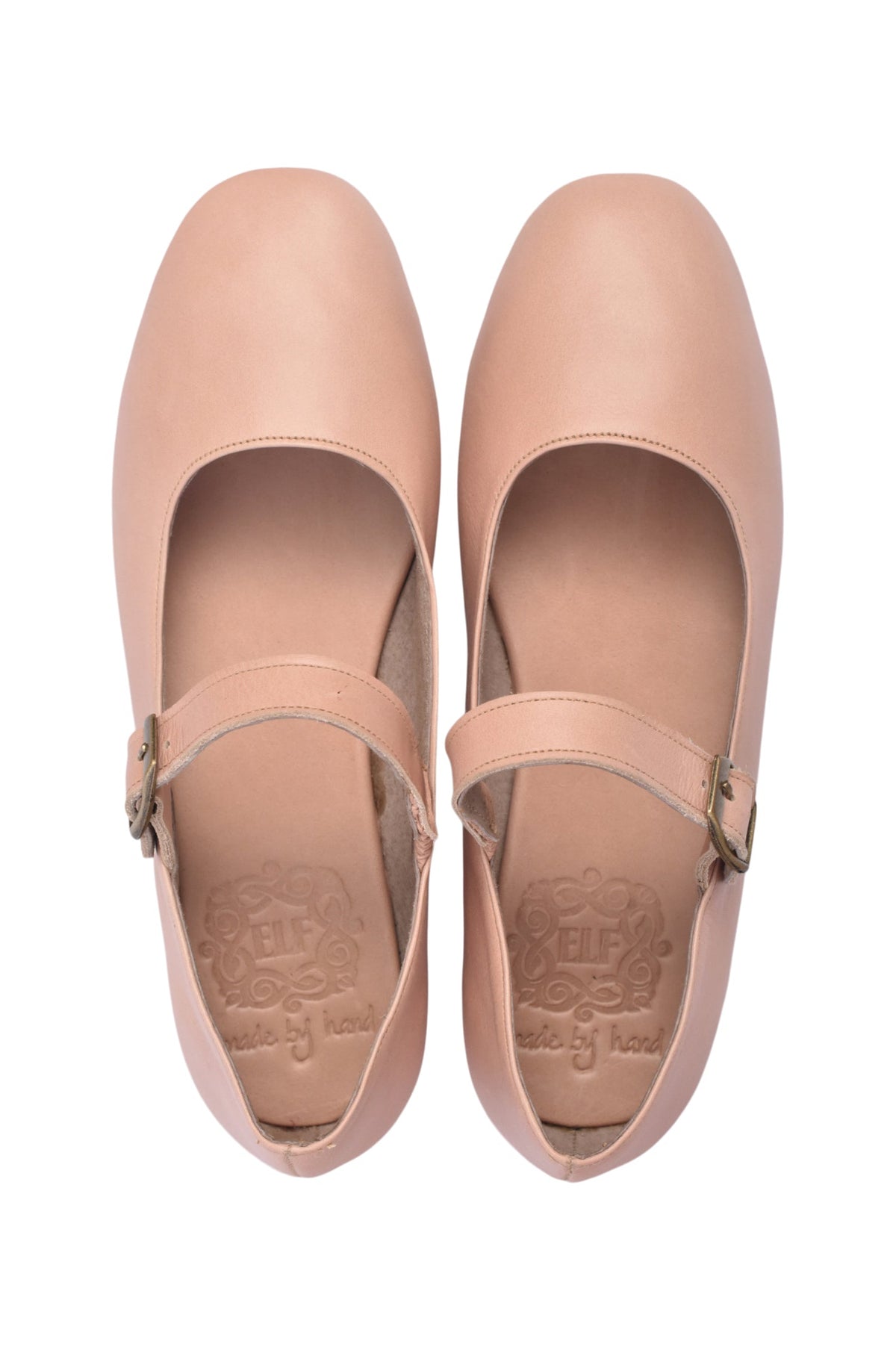 Belle Rose Mary Jane Leather Flats-3