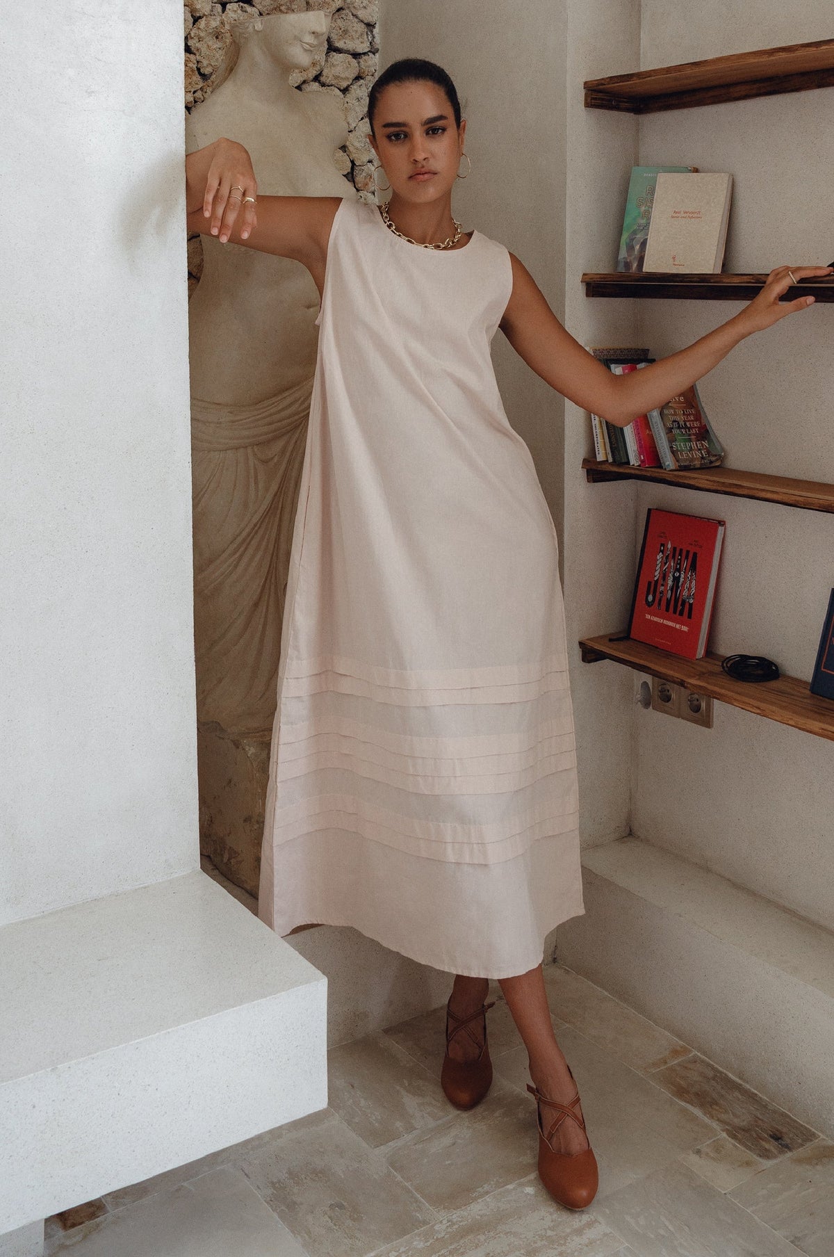 Beloved Cara Slip on Cotton Maxi Dress (Sale)-5