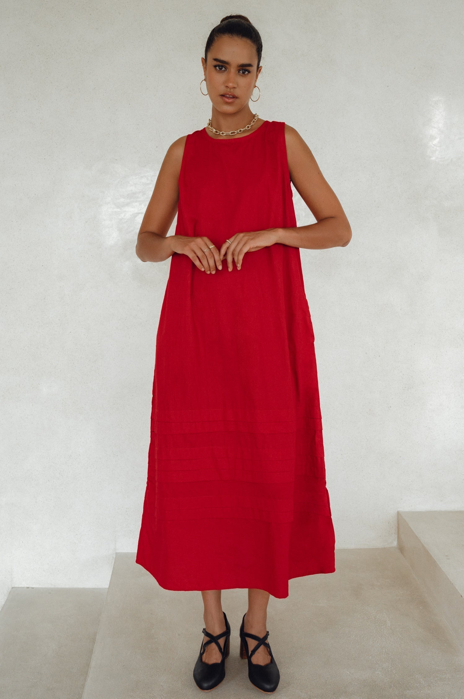 Beloved Cara Slip on Cotton Maxi Dress (Sale)-2