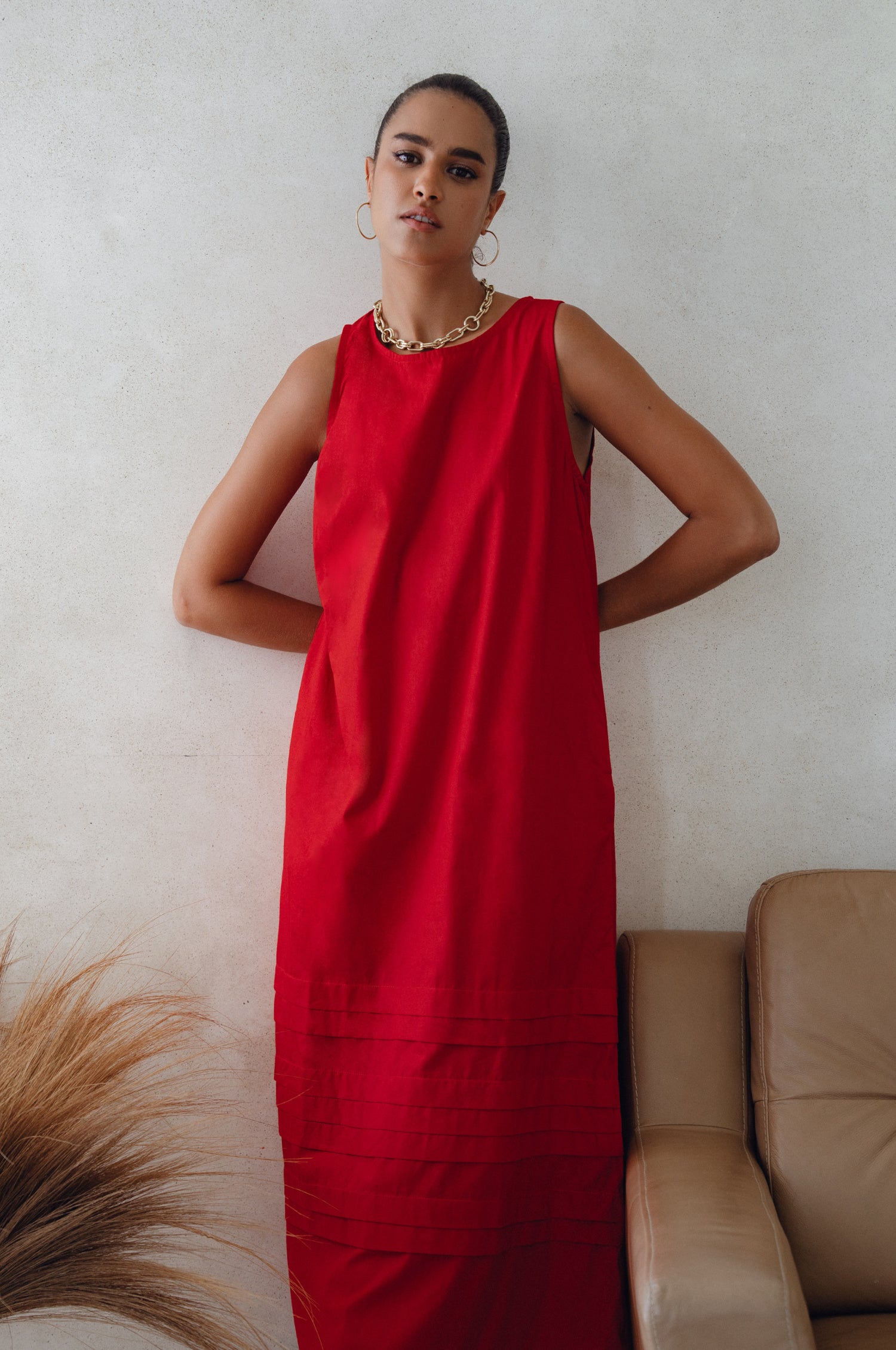 Beloved Cara Slip on Cotton Maxi Dress (Sale)-6