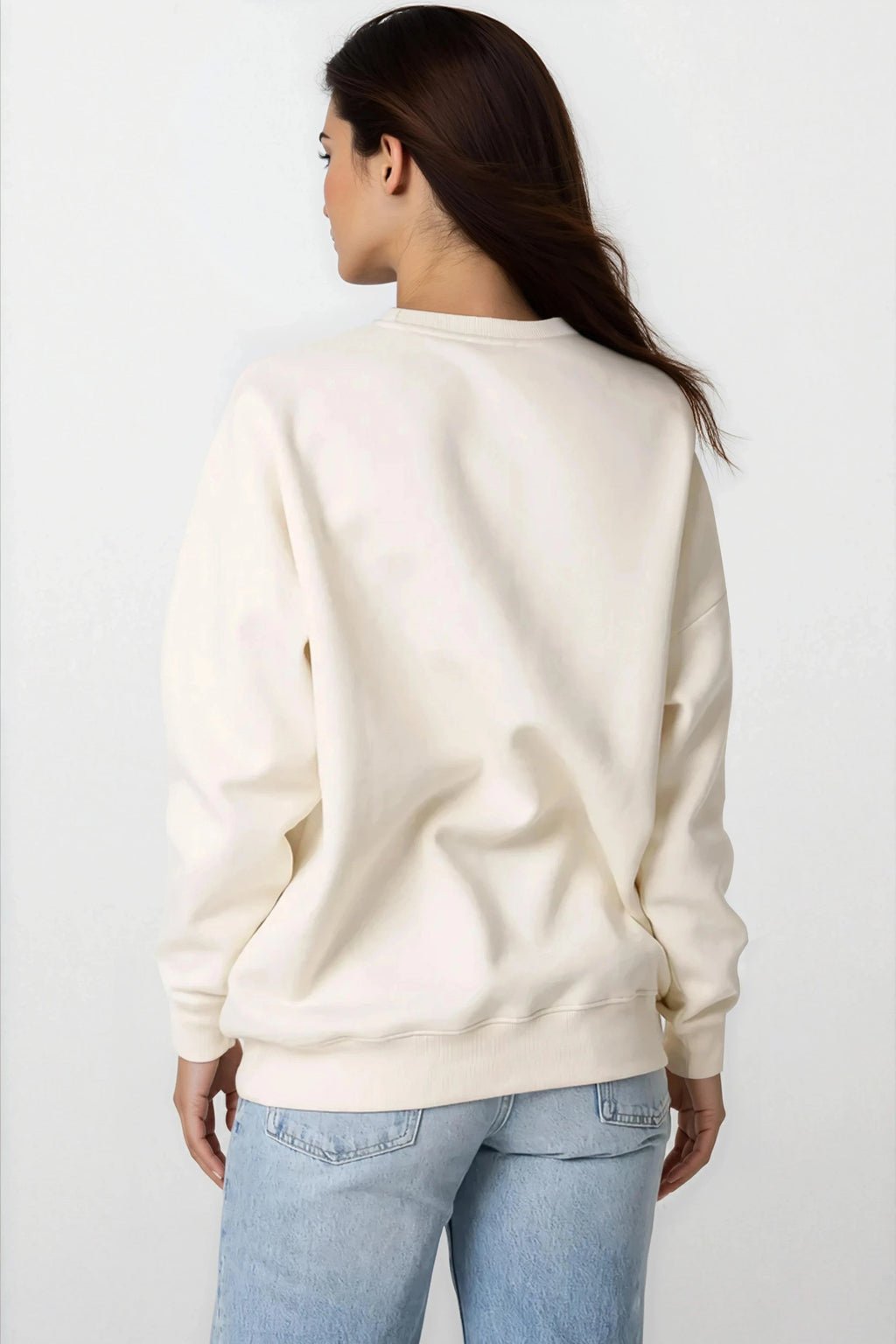 Light Beige French Bulldog Embroidered Sweatshirt-2