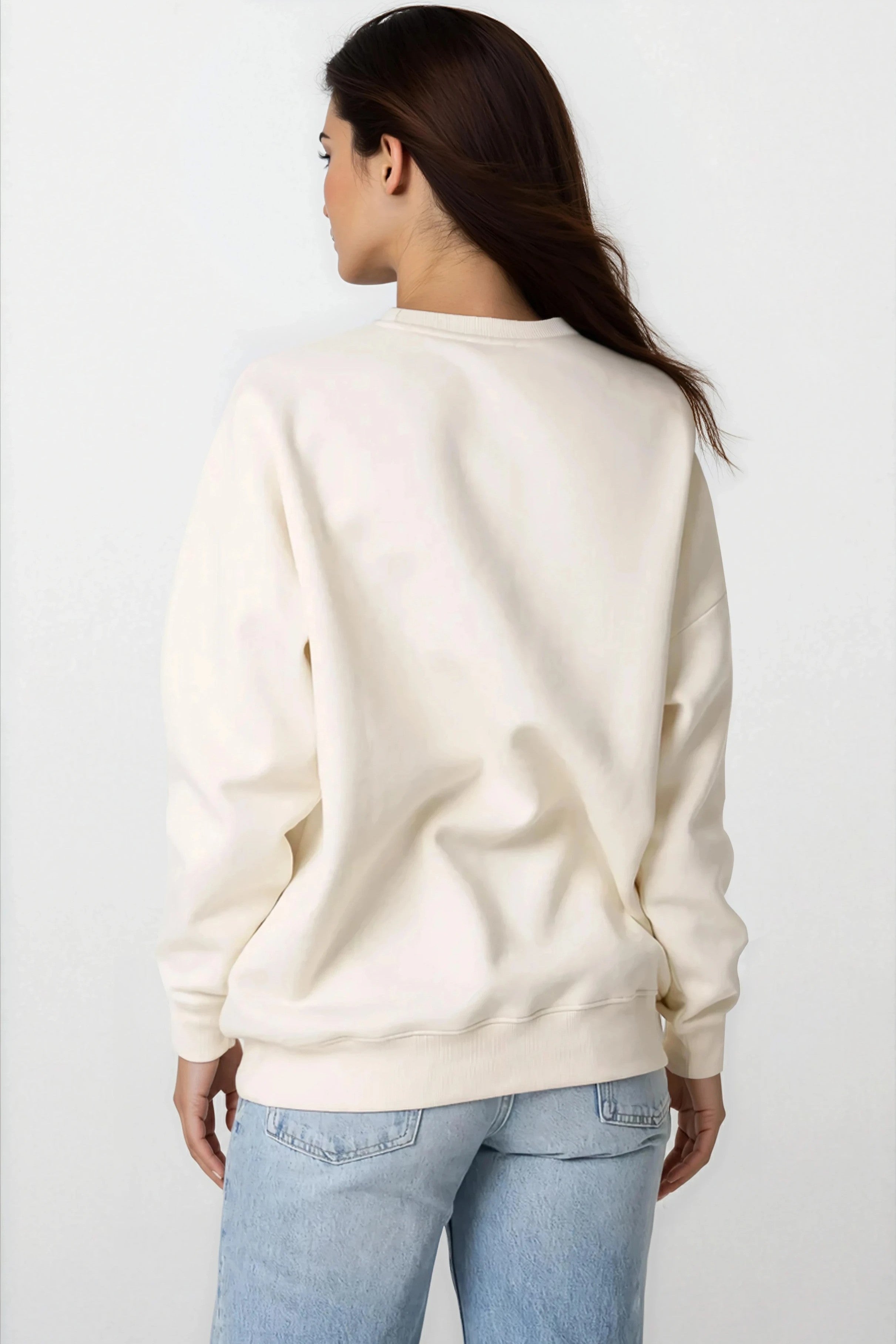 Light Beige French Bulldog Embroidered Sweatshirt-2
