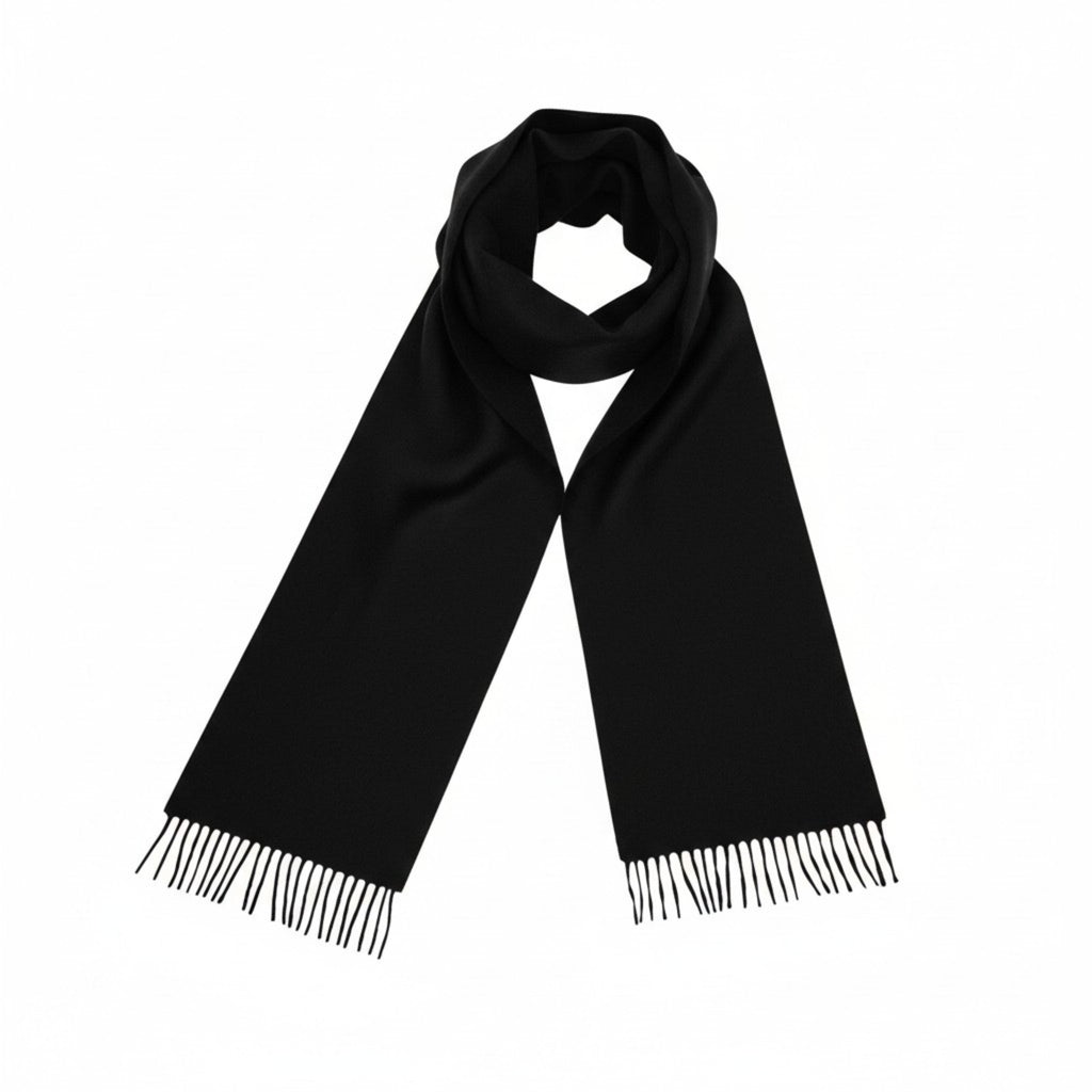 Black Merino Scarf-3