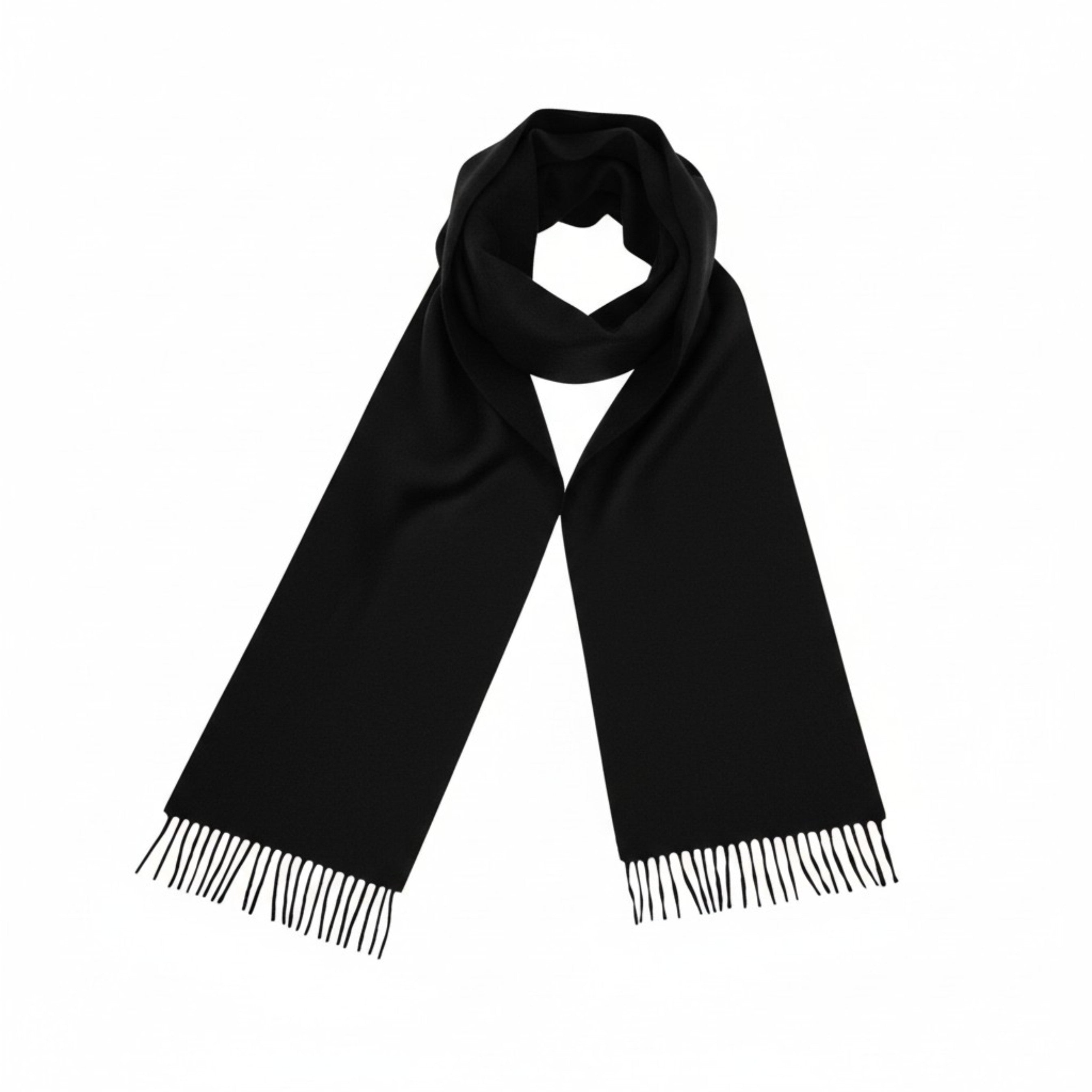 Black Merino Scarf-3