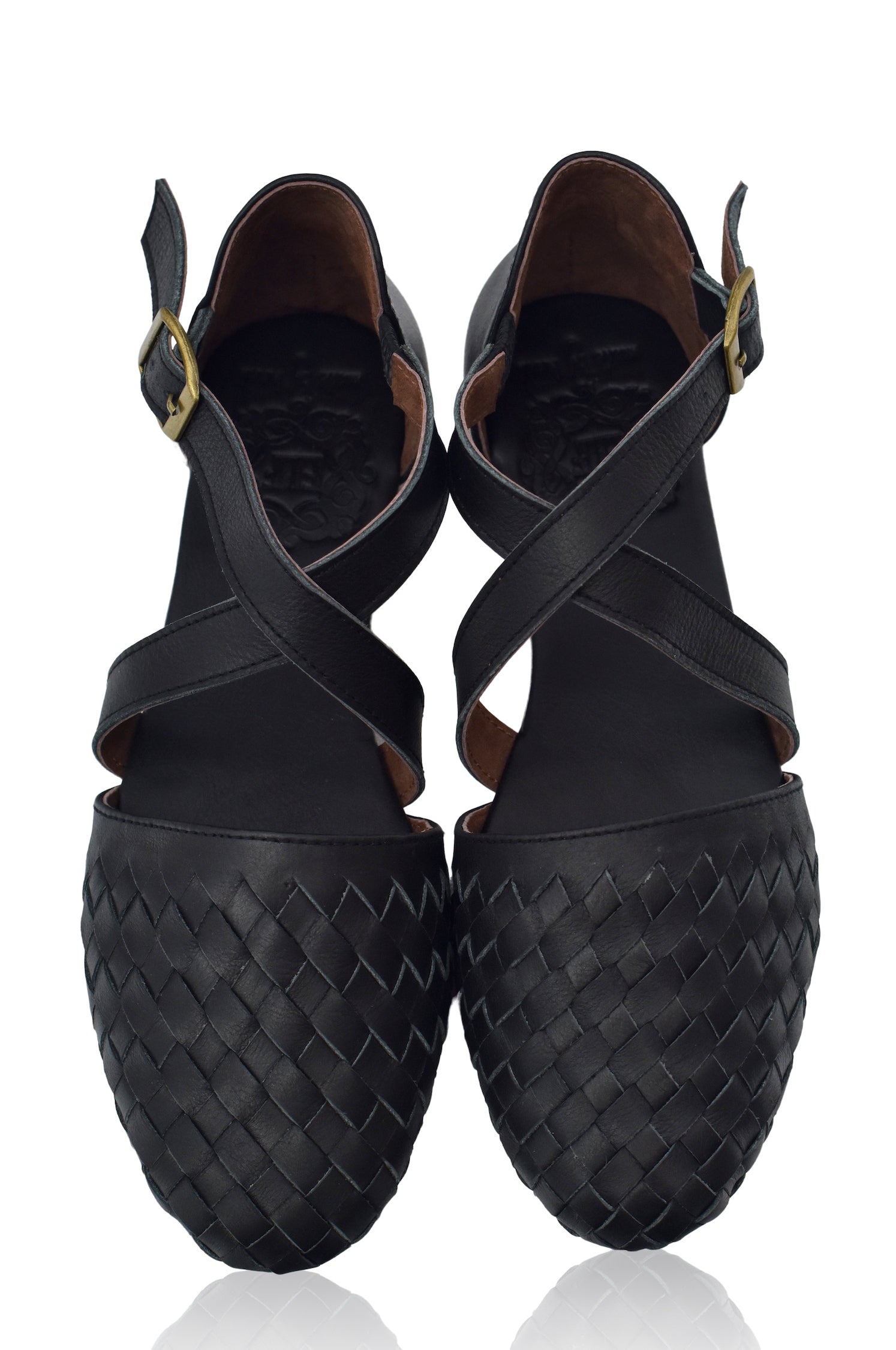 Riviera Woven Leather Flats-1