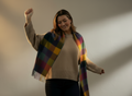 Colourful Block Check Pattern Cashmere Scarf-0