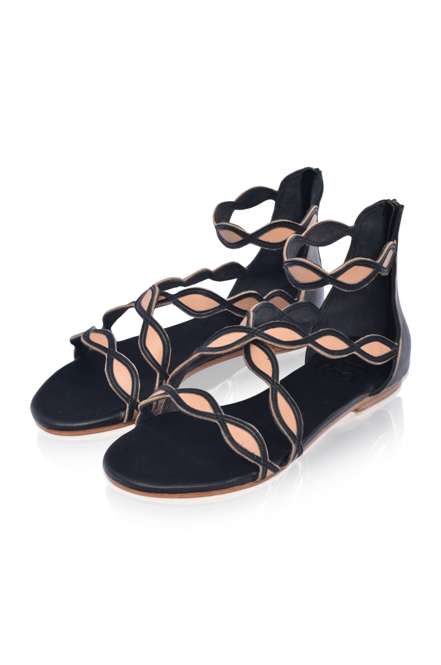 Blossom Floral Leather Sandals-6