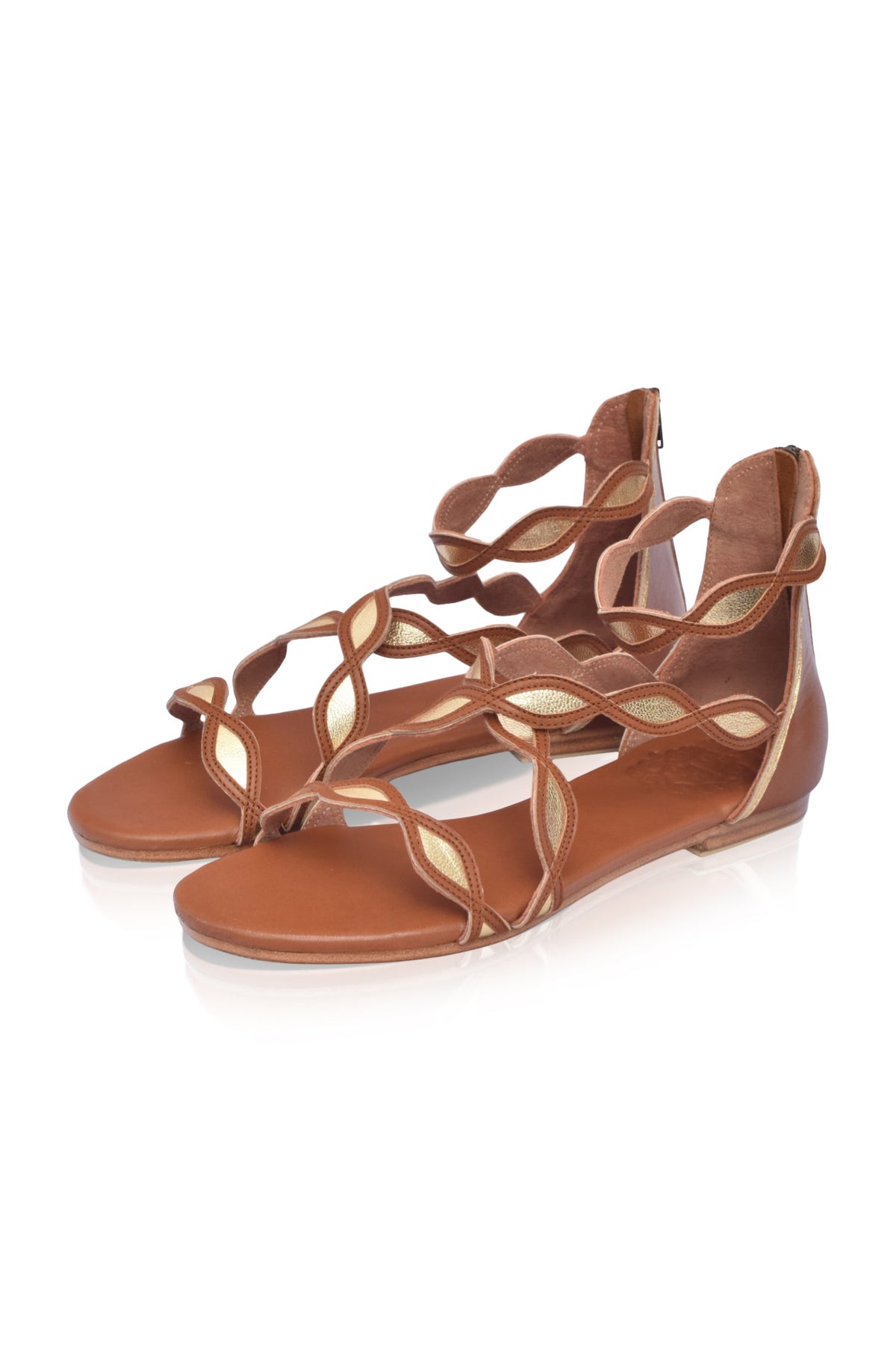Blossom Floral Leather Sandals-7