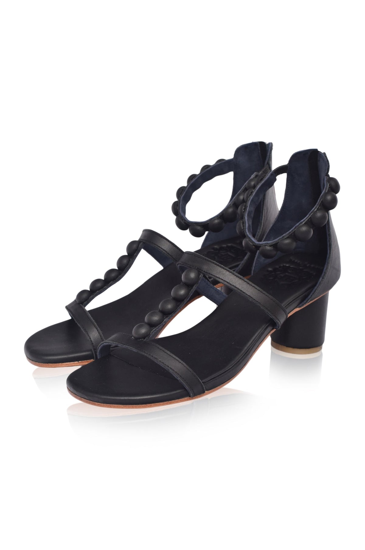 Bon Bon Wooden Heel Leather Sandals-2