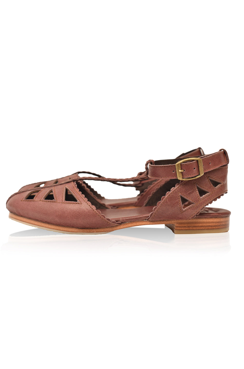 Bounty T-strap Leather Sandals-4