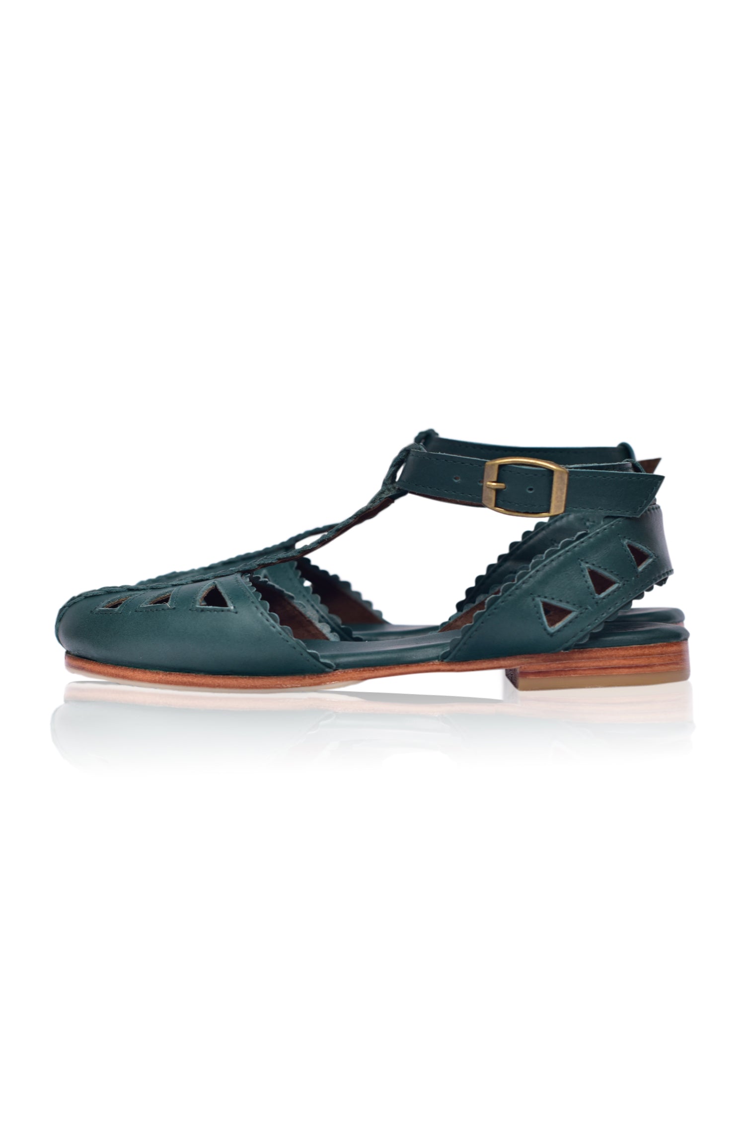 Bounty T-strap Leather Sandals-8