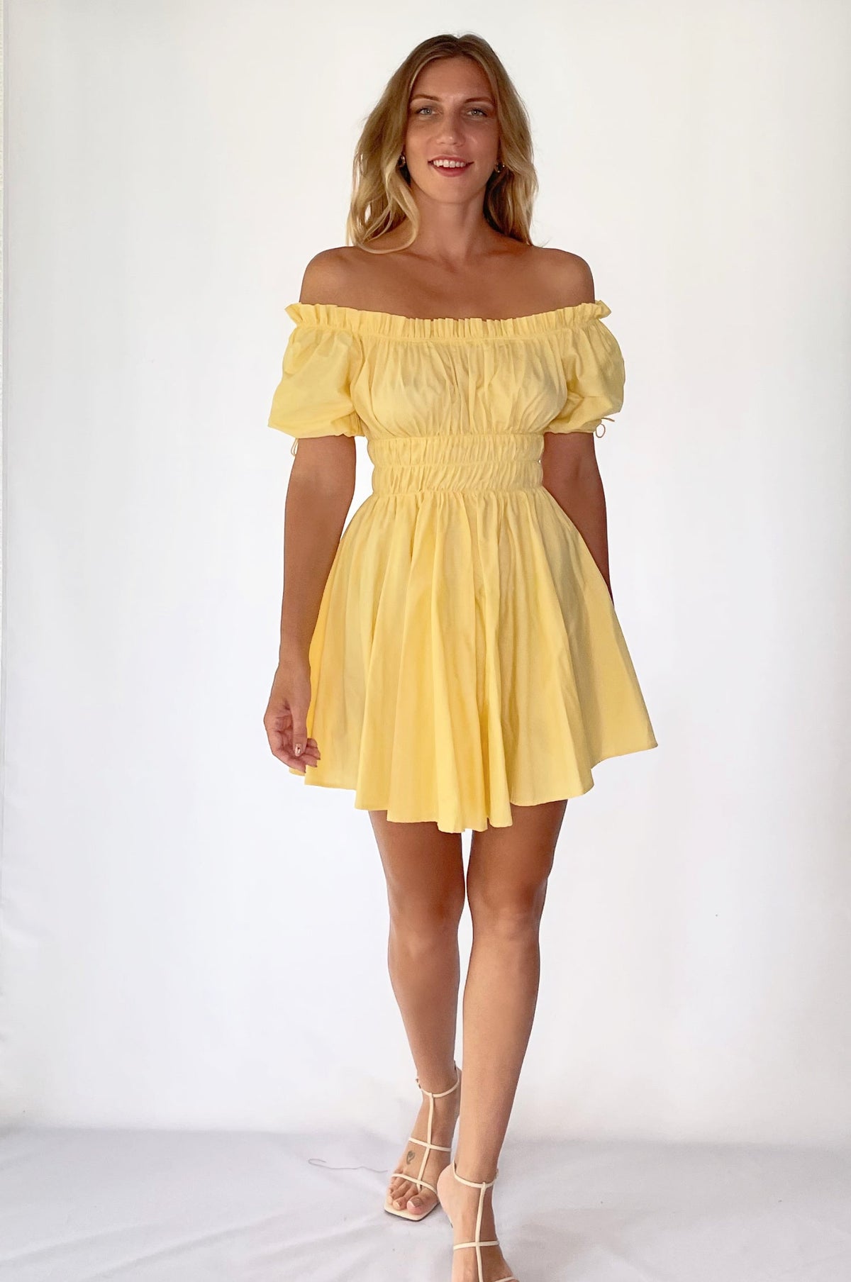 Butterfly Bliss Off Shoulder Mini Dress (Sale)-6