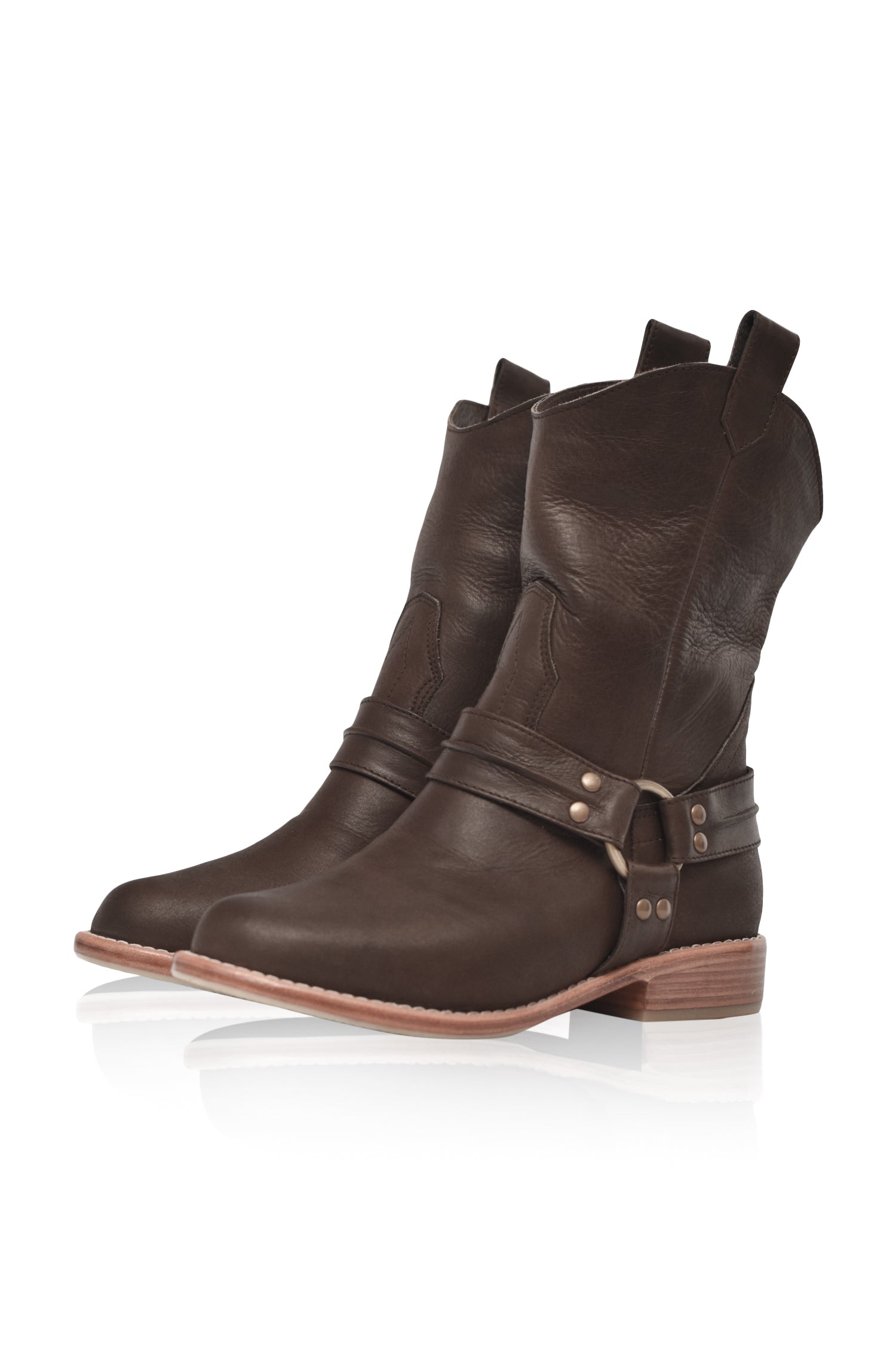 Cali Pull-On Leather Boots-2