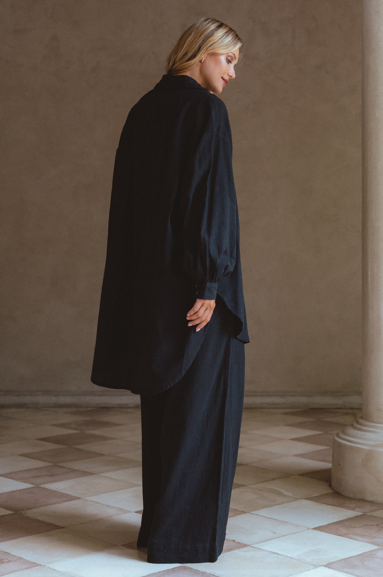 Calin Wide Leg Linen Pants (Sale)-3