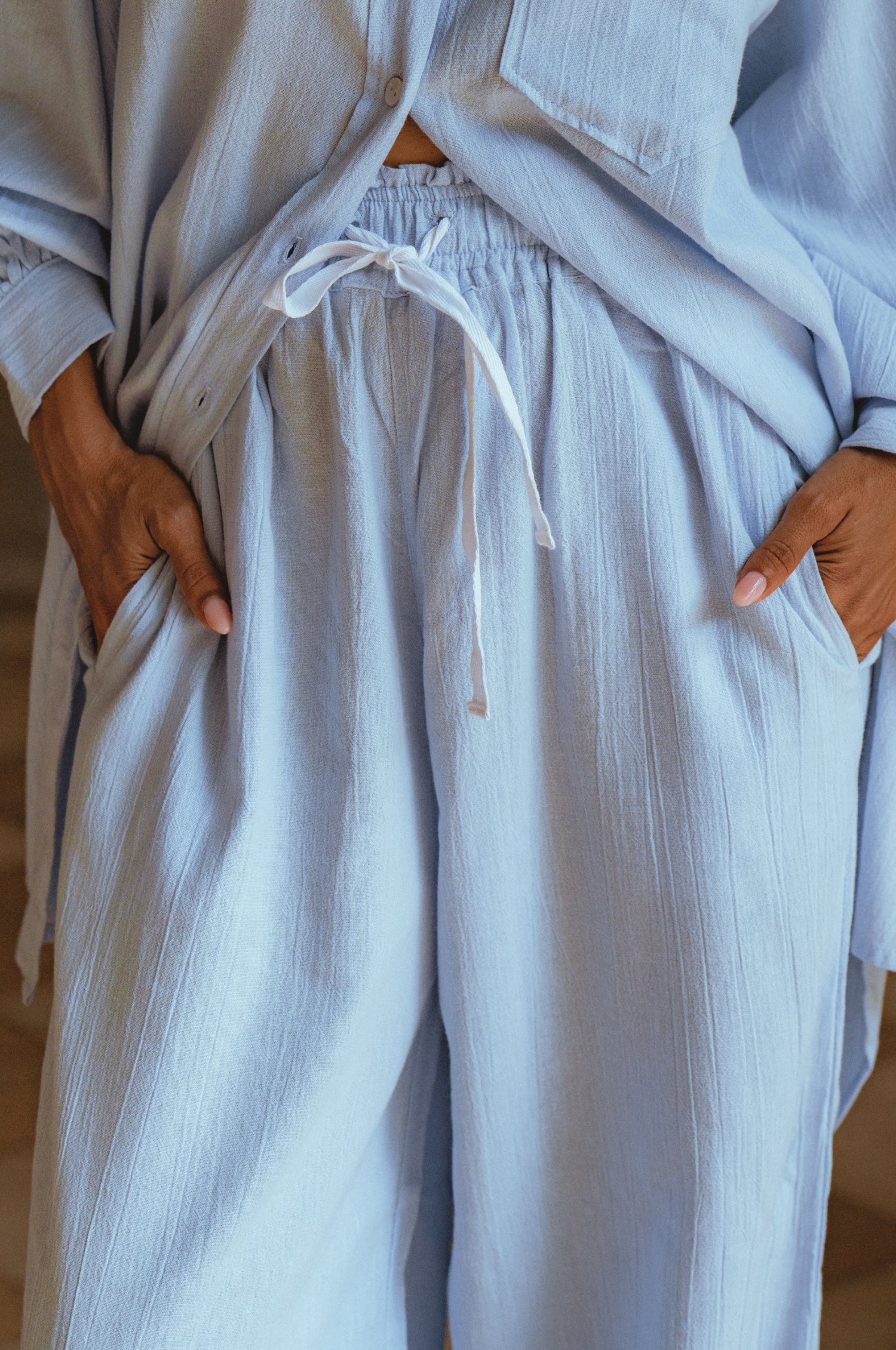 Calin Wide Leg Linen Pants (Sale)-3