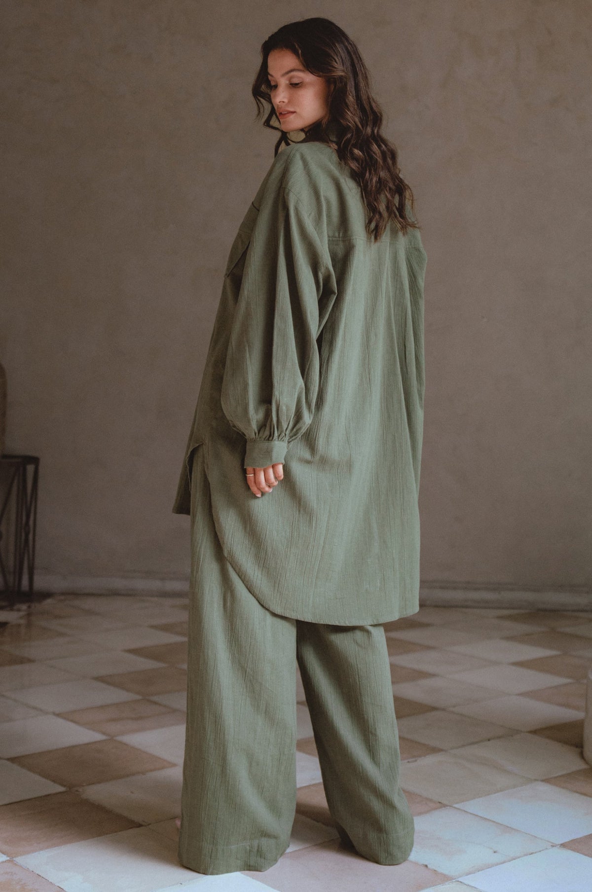 Calin Long Sleeve Oversized Shirt (Sale)-1