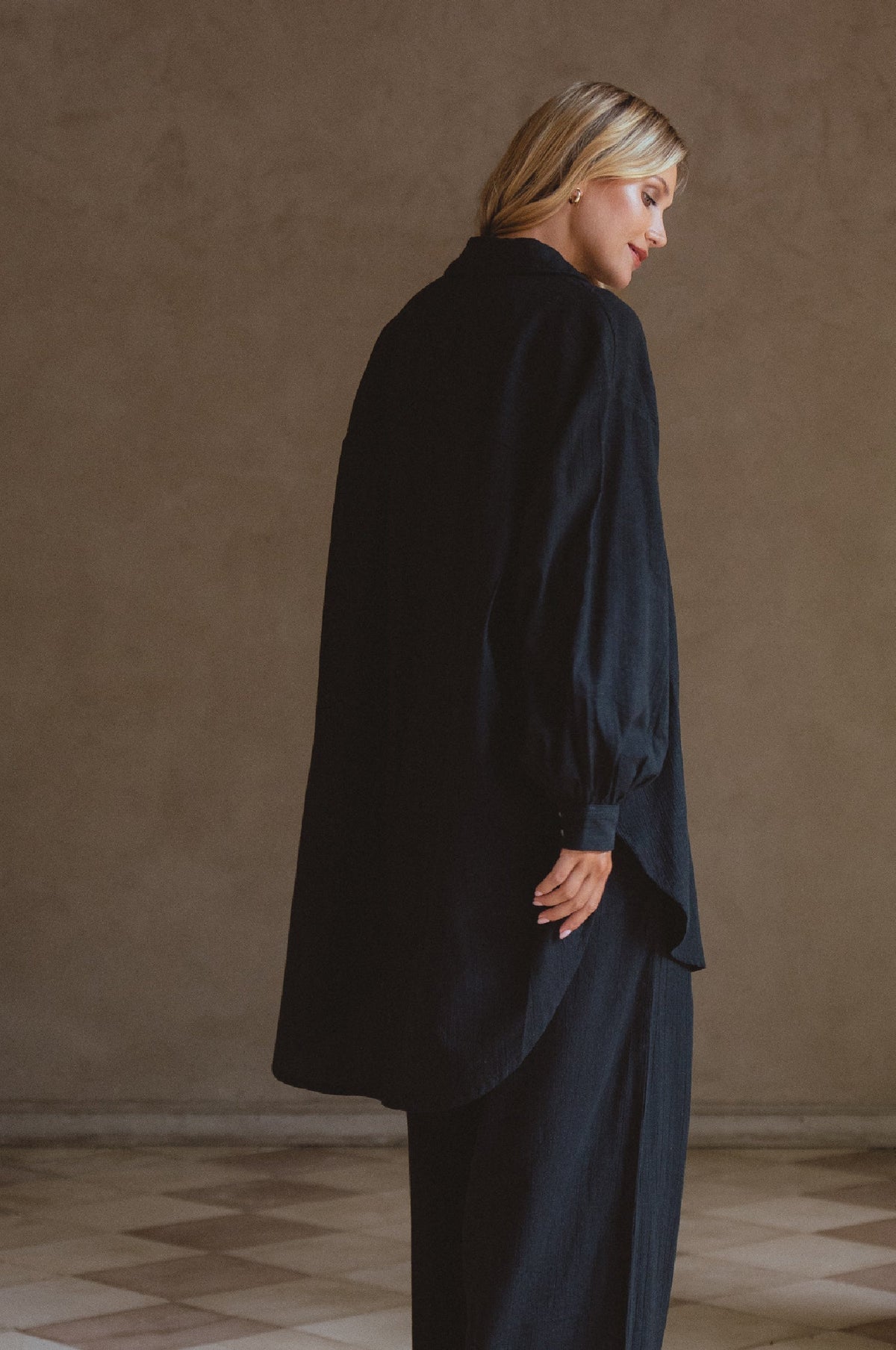 Calin Long Sleeve Oversized Shirt (Sale)-2