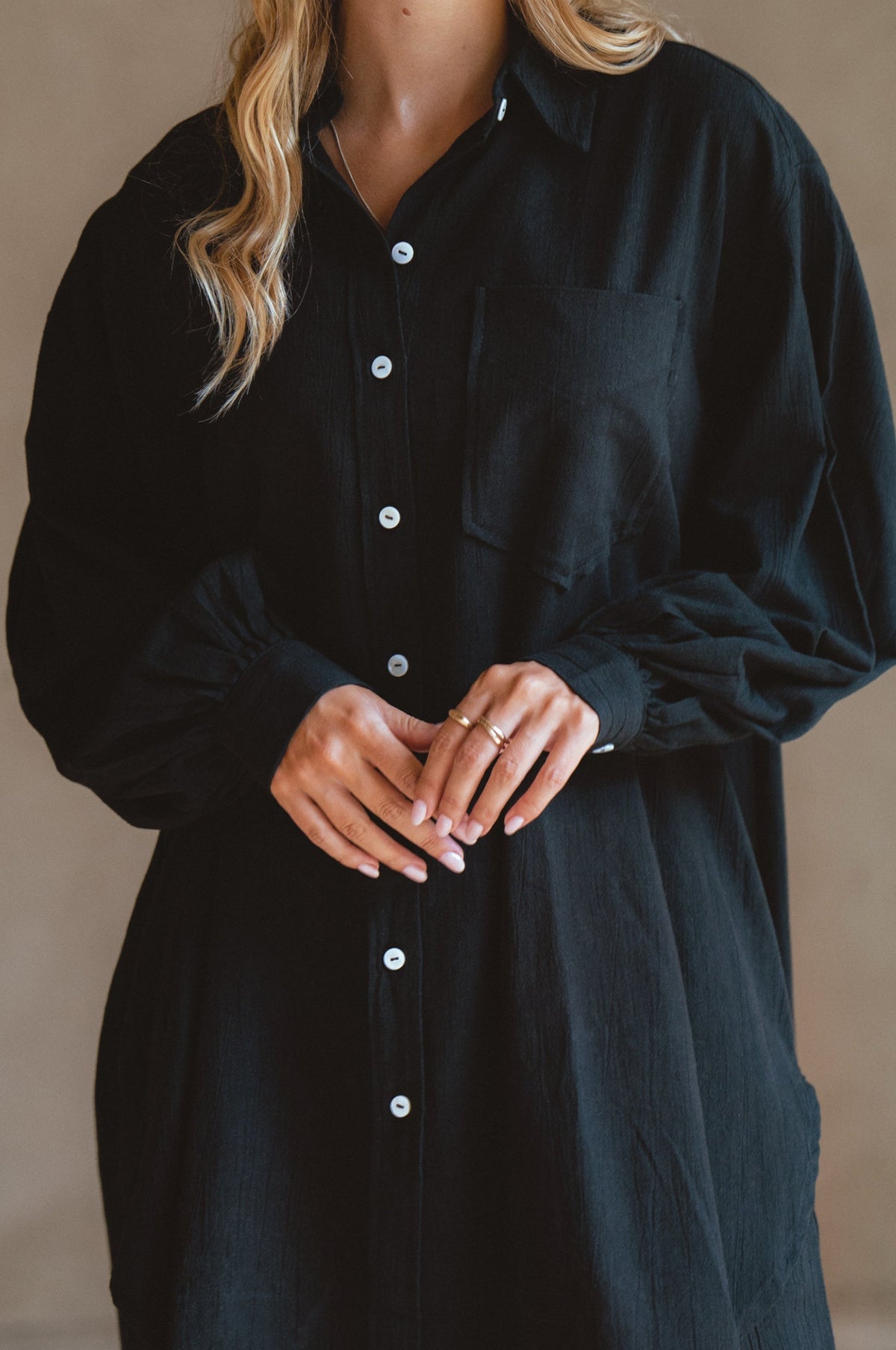 Calin Long Sleeve Oversized Shirt (Sale)-3
