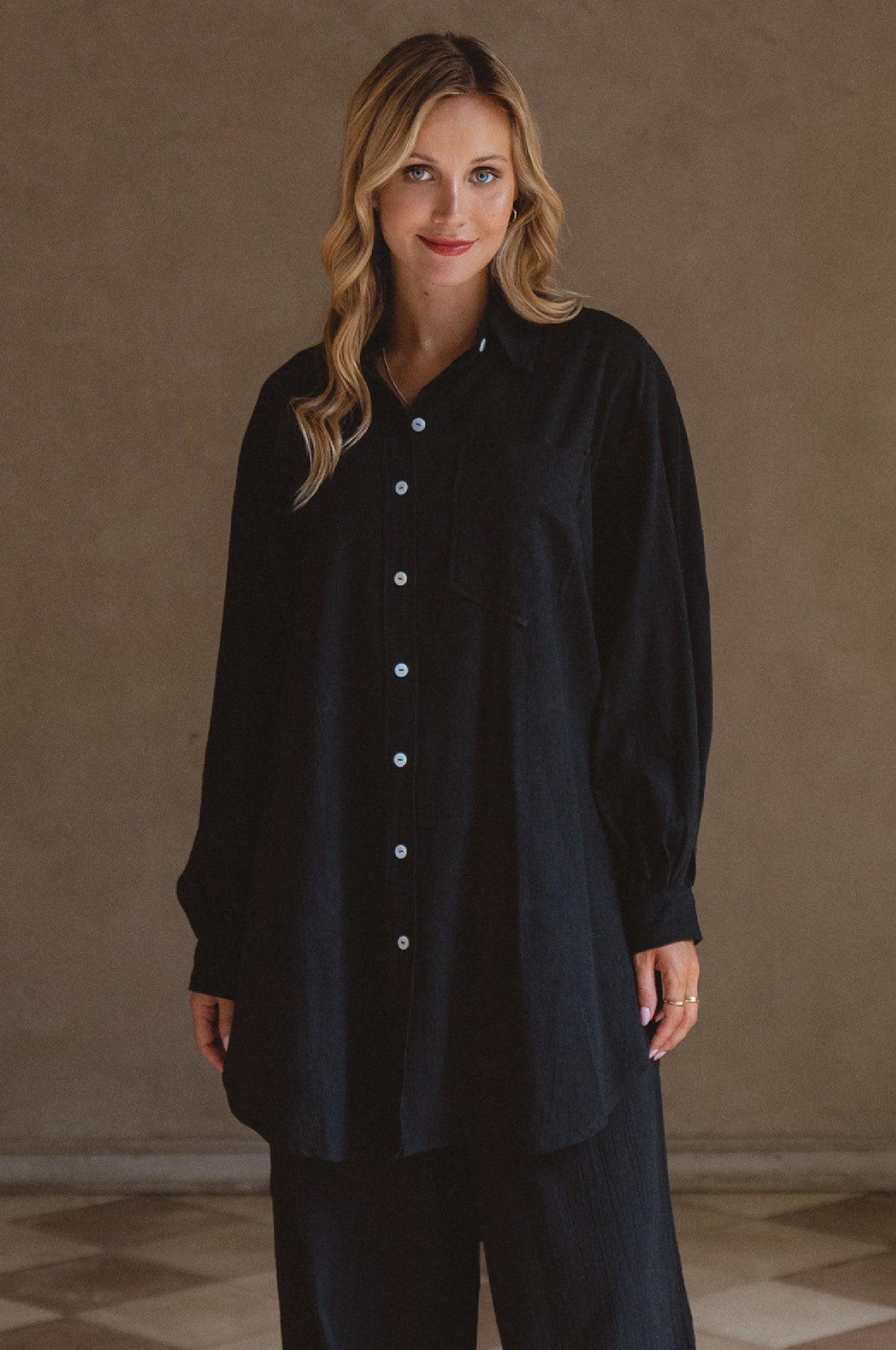 Calin Long Sleeve Oversized Shirt (Sale)-4